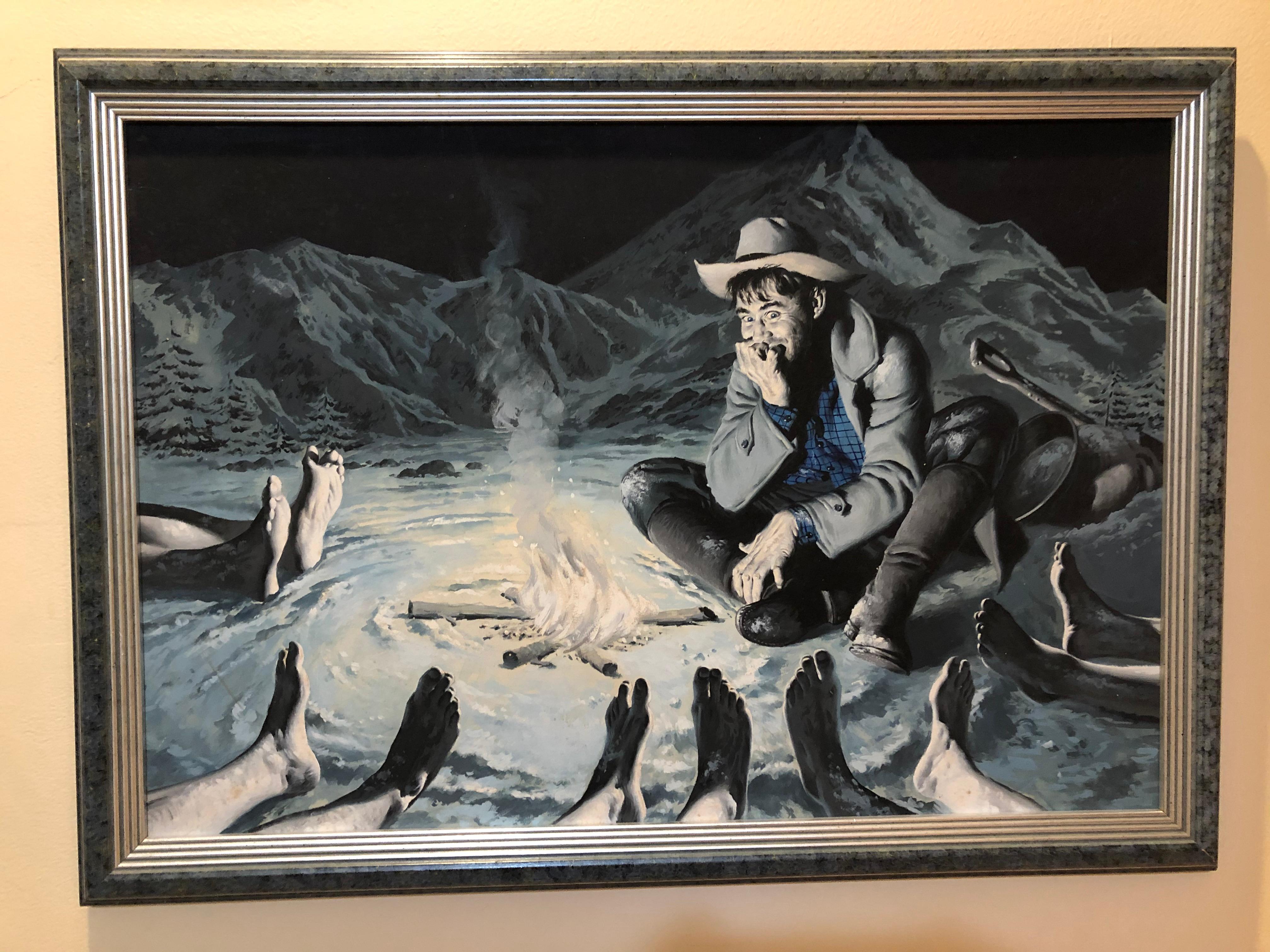 James Bama Figurative Painting – James A. Elliott Bama Öl auf Karton "Und dann war da noch einer"