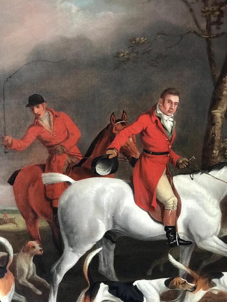 James Barenger the younger  (1780-1831) ‘Lord Derby's foxhounds’ 
signed and dated 'J. Barenger. 1809-' (lower right) 
oil on canvas 25 x 30 in. (63.5 x 76.2 cm.)

Barenger was born in Kentish Town, London, the son of James Barenger Snr., a