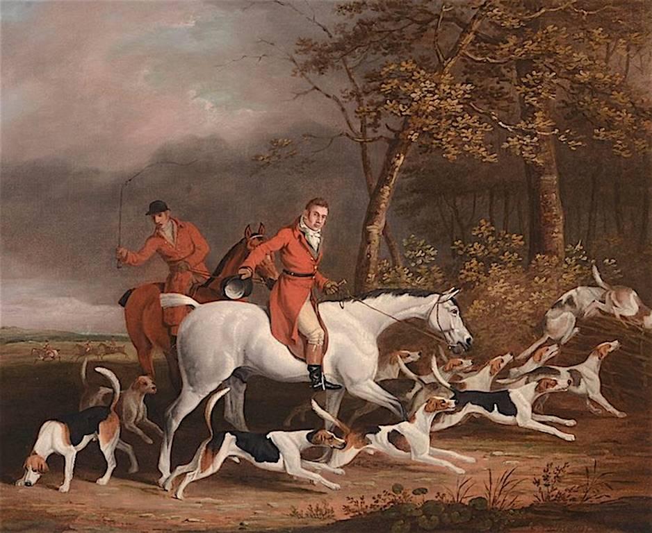 Lord Derby's Foxhounds, A English Hunting Scene  by James Barenger