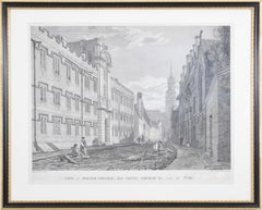 Exeter College, Oxford 19th century engraving by James Basire after Turner