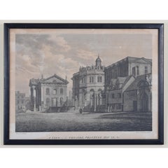 The Sheldonian and Clarendon, Broad Street, Oxford engraving by Basire