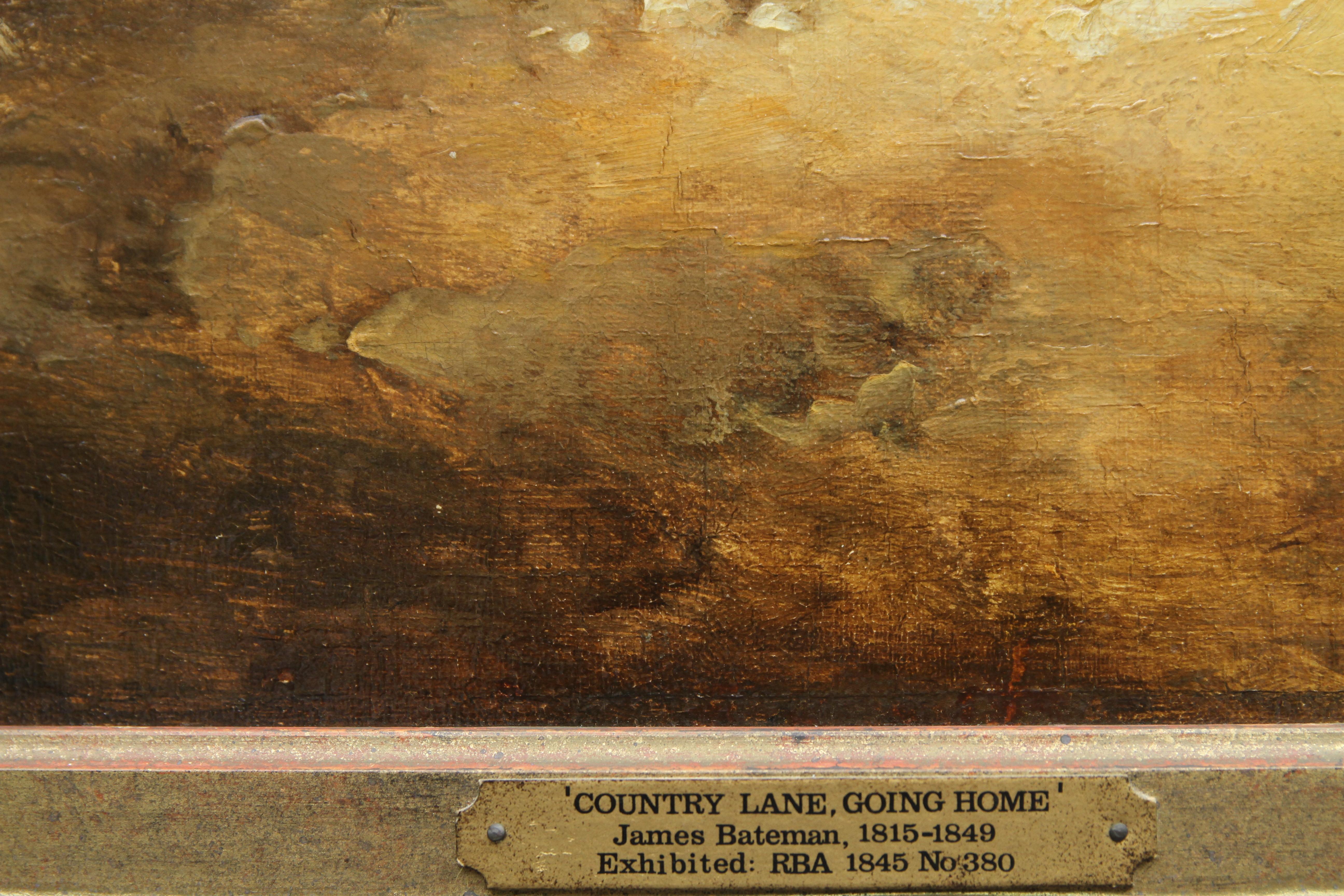 Country Lane, Cattle Going Home - Victorian art British landscape oil painting 1