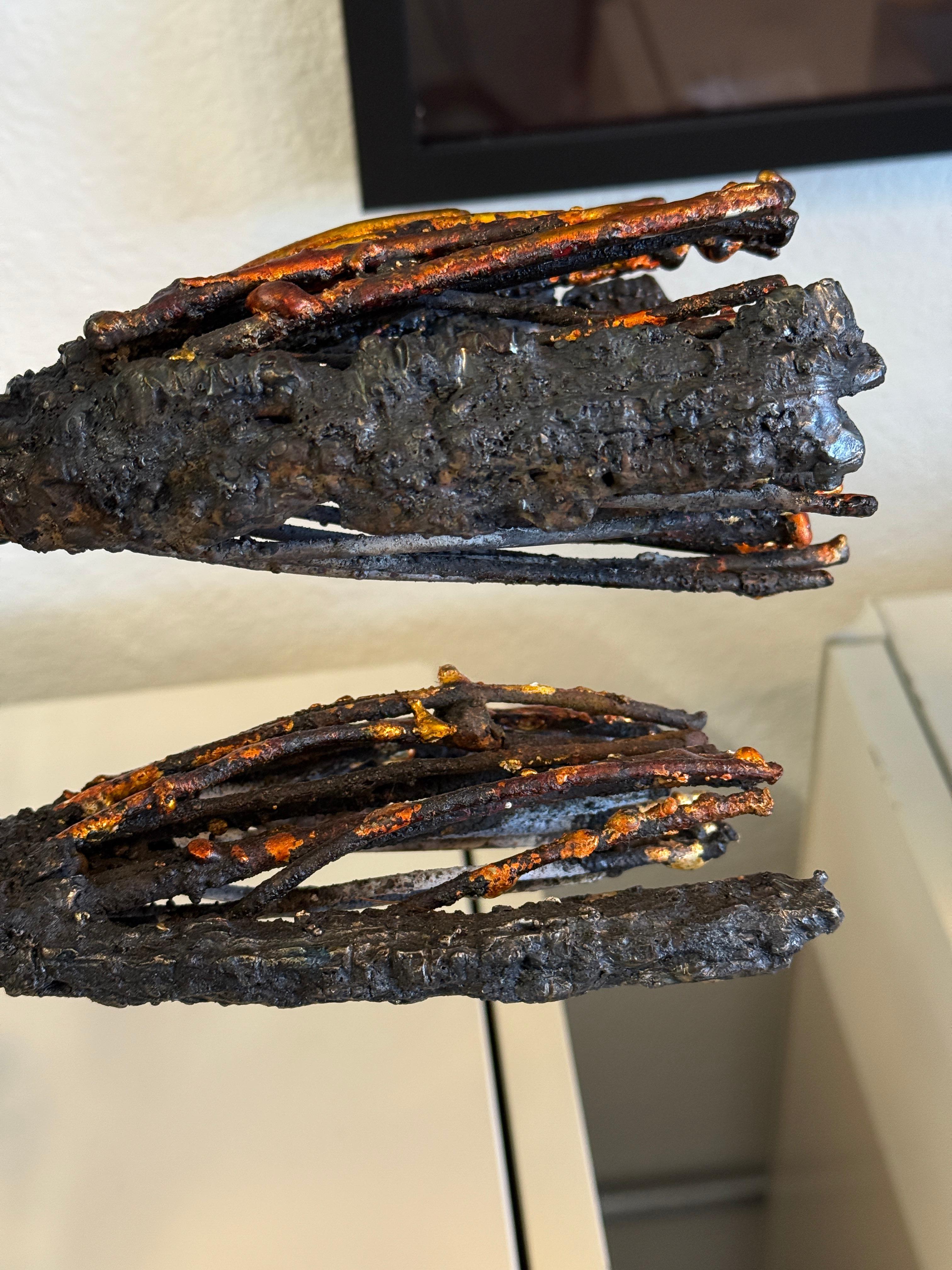 James Bearden 2022 Brutalistischer Baum aus geschwärztem Stahl und Emaille im Angebot 8