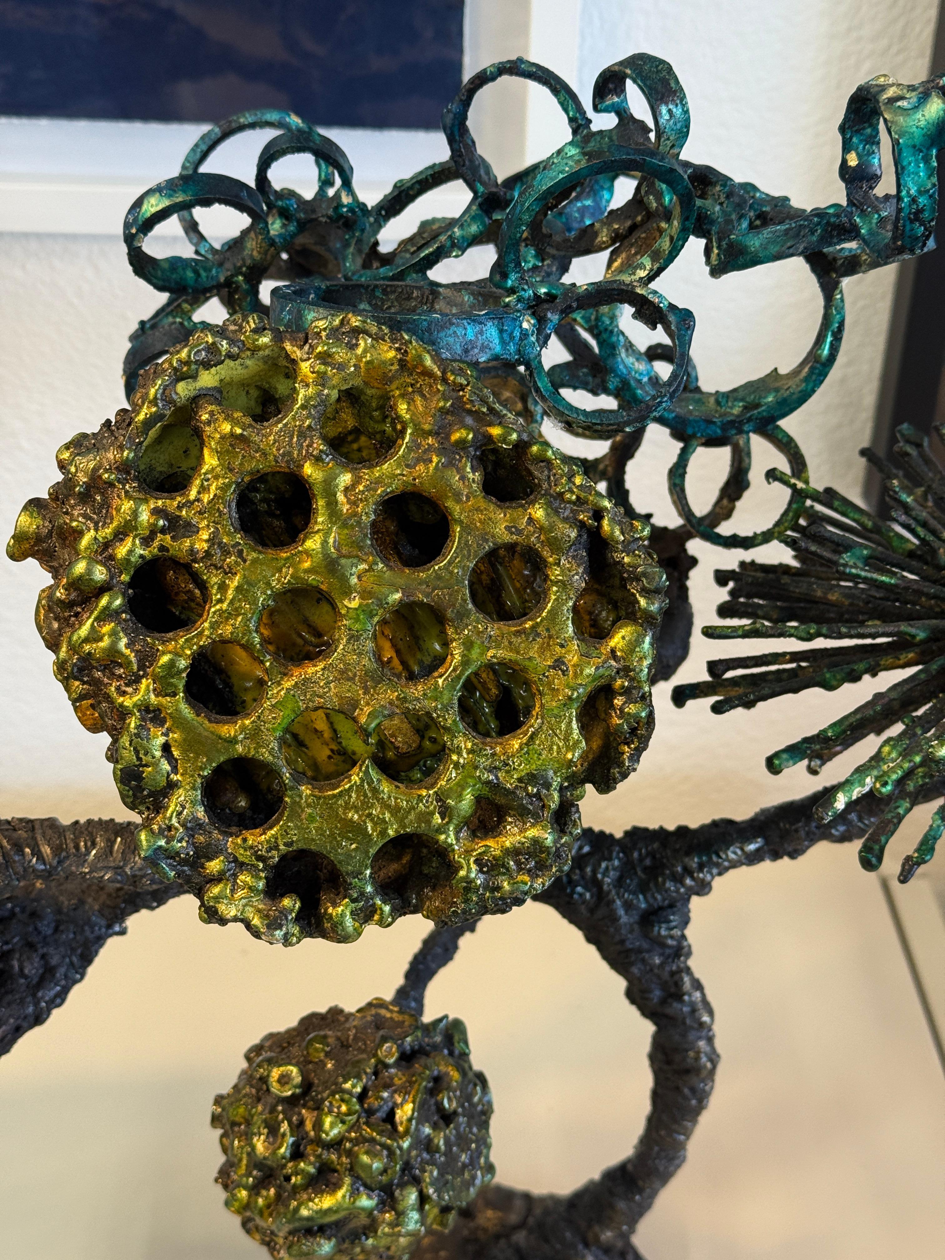 James Bearden 2022 Brutalistischer Baum aus geschwärztem Stahl und Emaille im Angebot 2