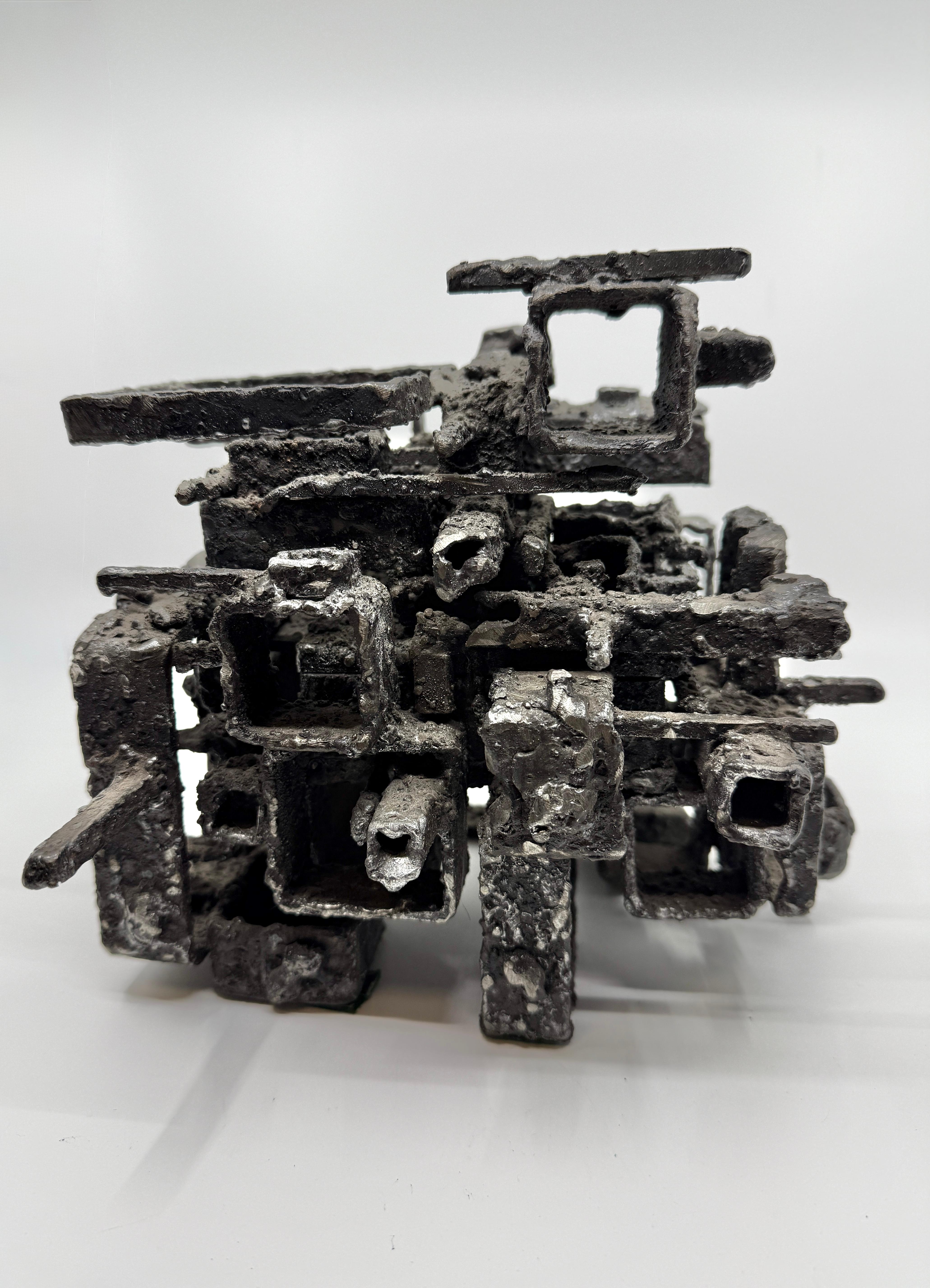 James Bearden Brutalist Blackened Steel “Dwelling” Box 2015 For Sale 4