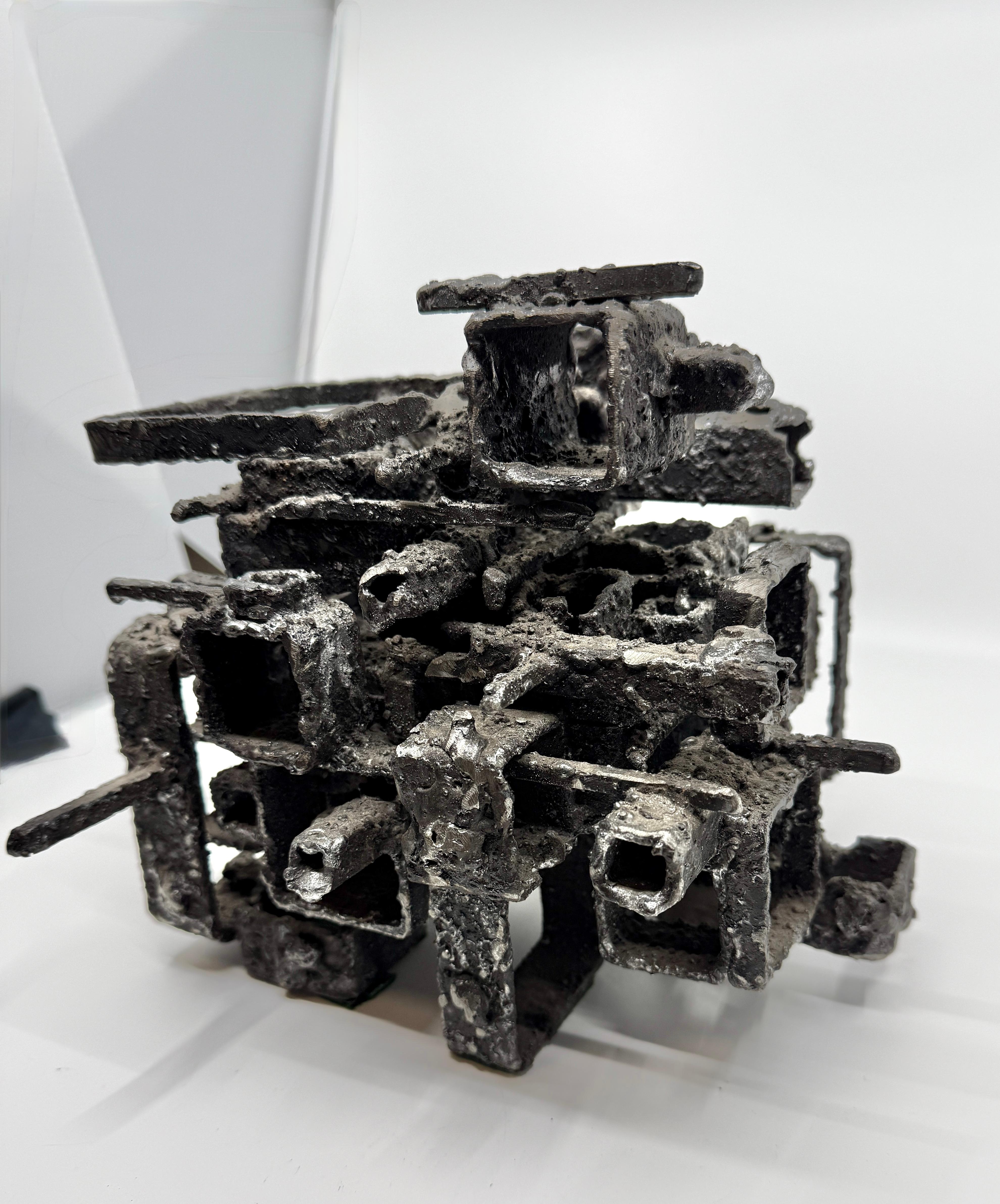 James Bearden Brutalist Blackened Steel “Dwelling” Box 2015 For Sale 1