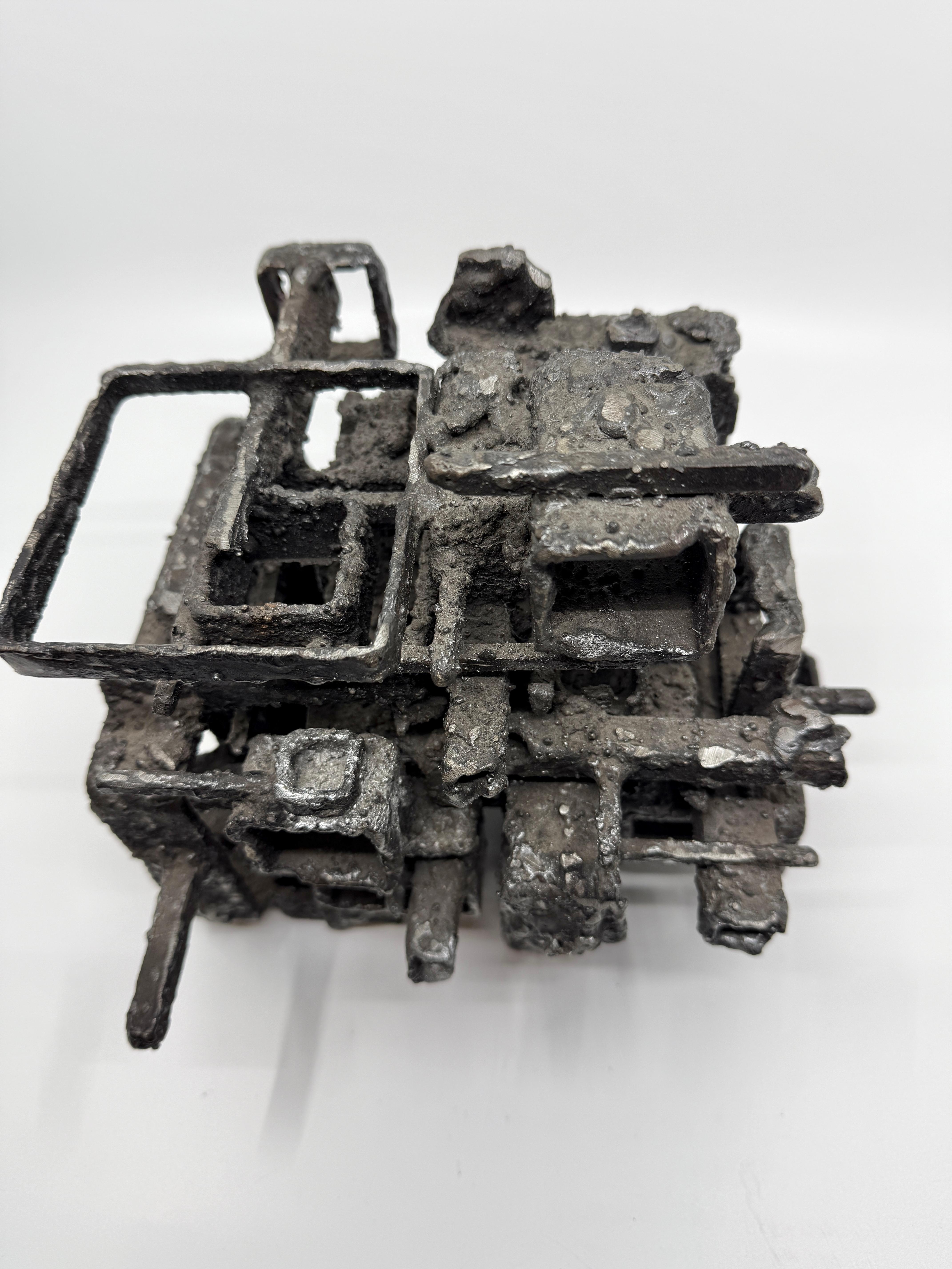James Bearden Brutalist Blackened Steel “Dwelling” Box 2015 For Sale 2