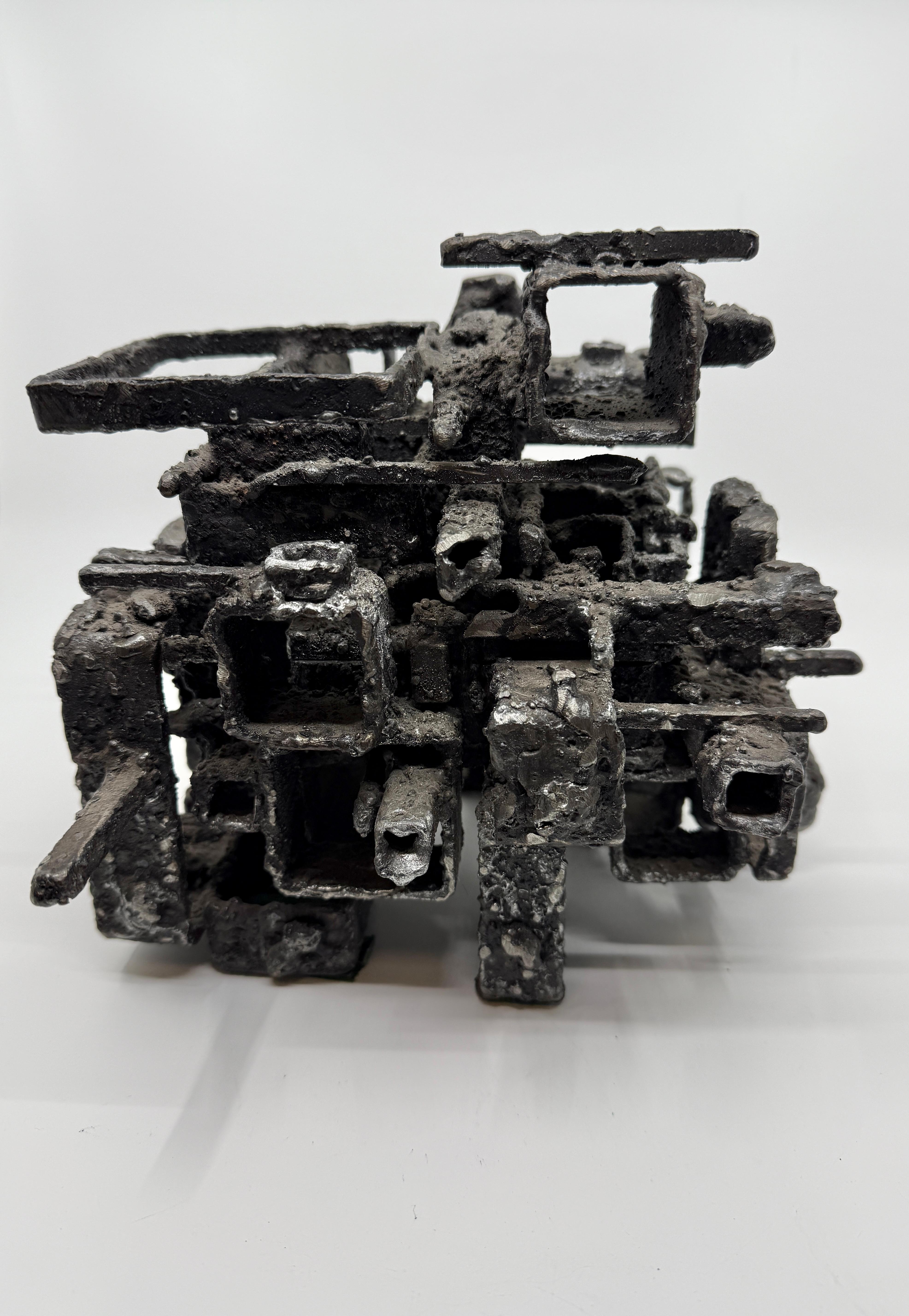 James Bearden Brutalist Blackened Steel “Dwelling” Box 2015 For Sale 3