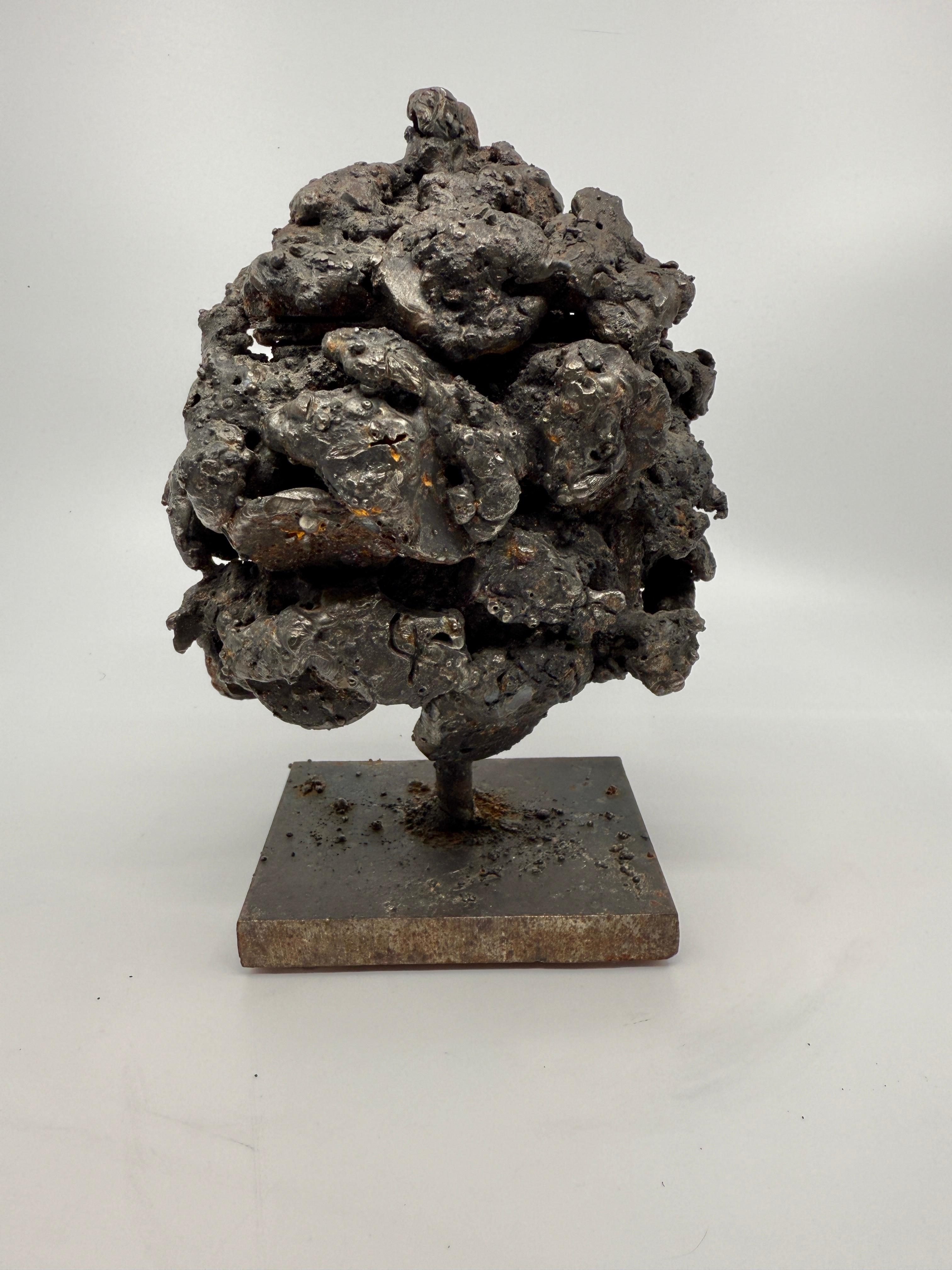 James Bearden Brutalist Sculptured Steel “Barnacle Box” For Sale 4