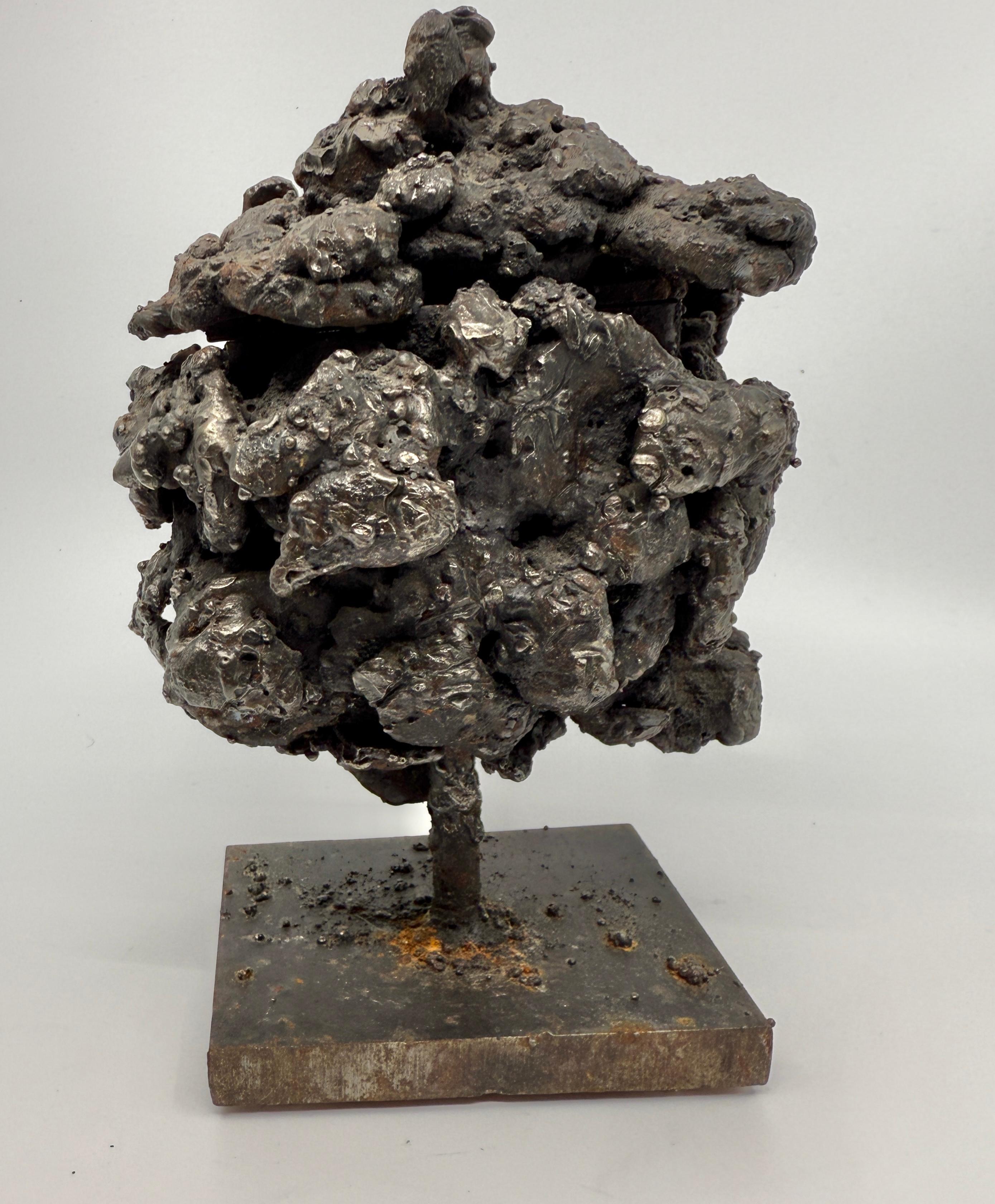 James Bearden Brutalist Sculptured Steel “Barnacle Box” For Sale 5
