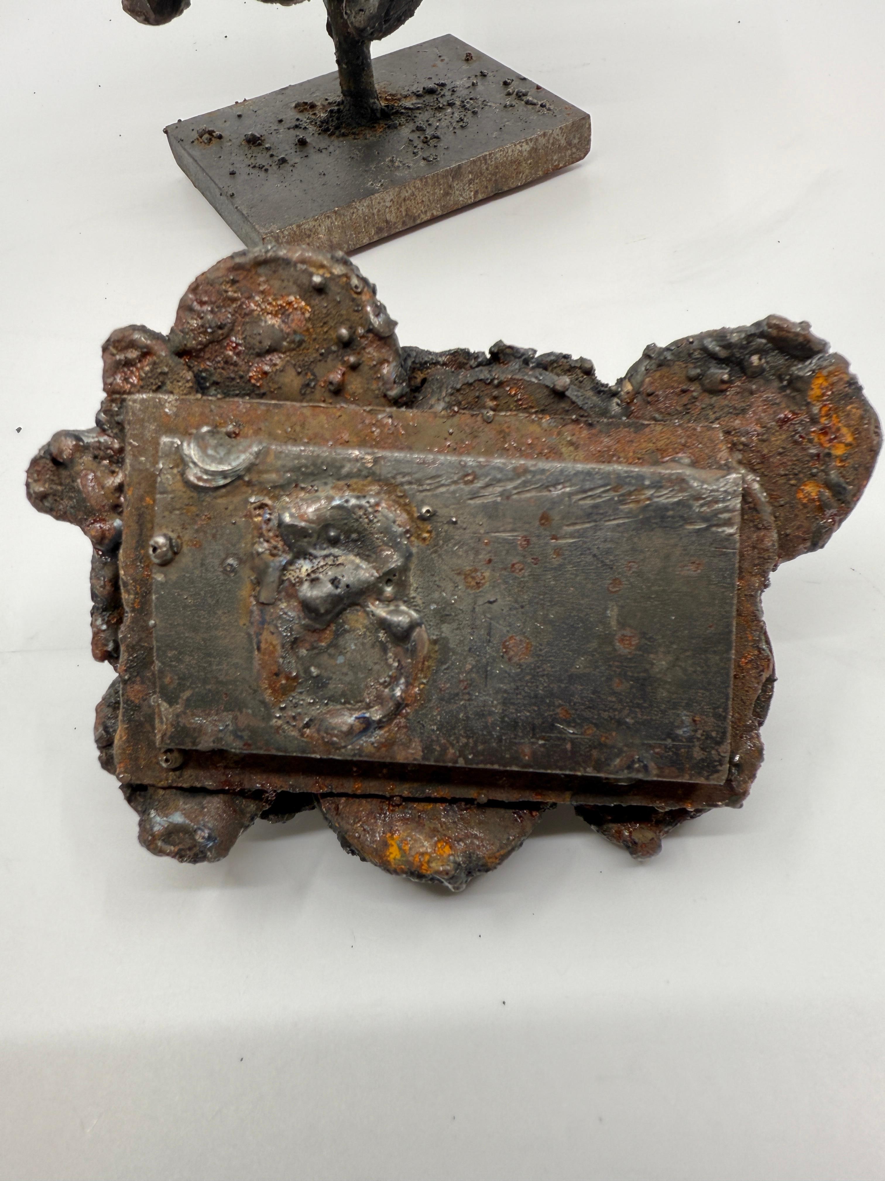 James Bearden Brutalist Sculptured Steel “Barnacle Box” For Sale 11