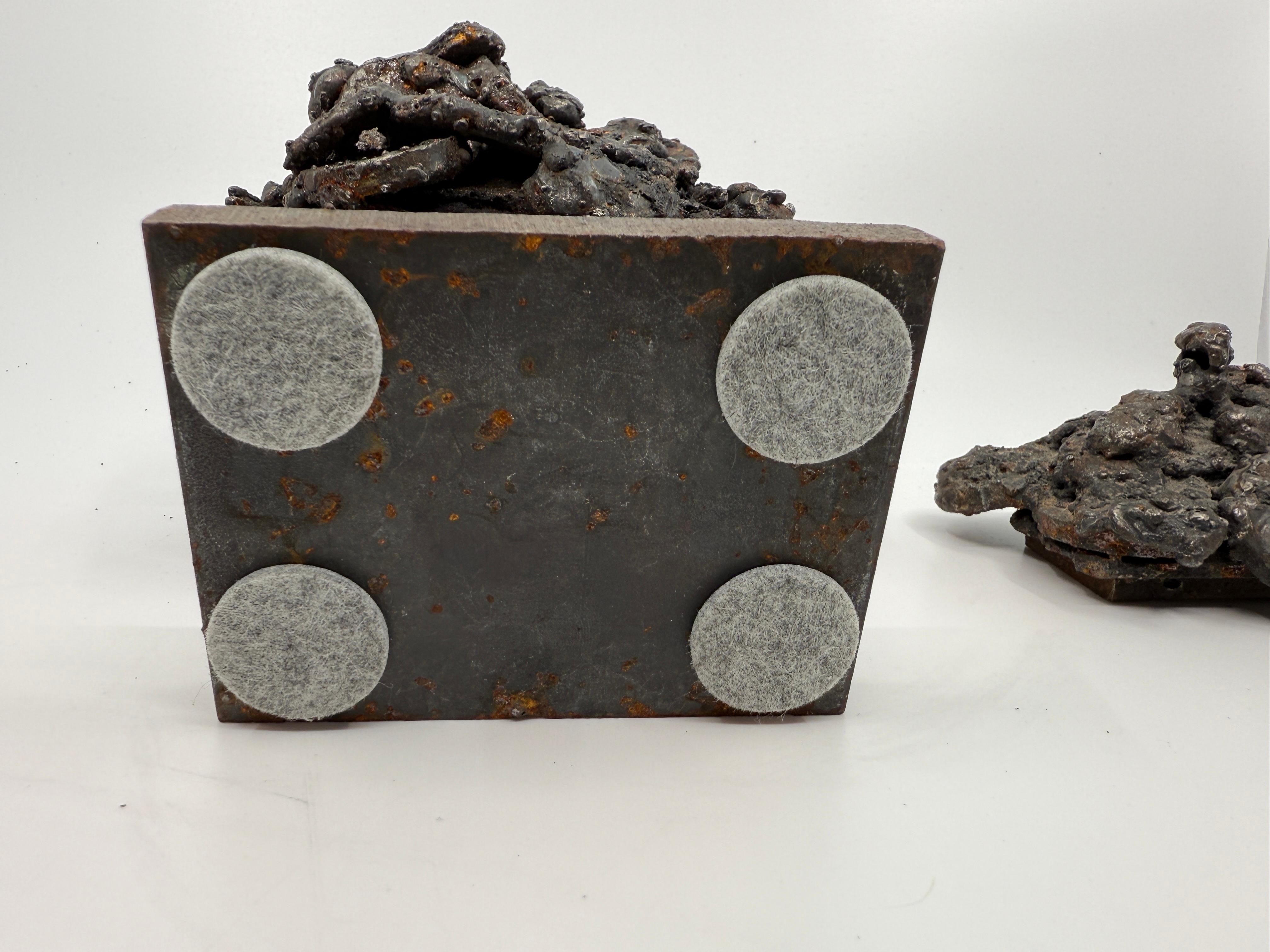 James Bearden Brutalist Sculptured Steel “Barnacle Box” For Sale 13