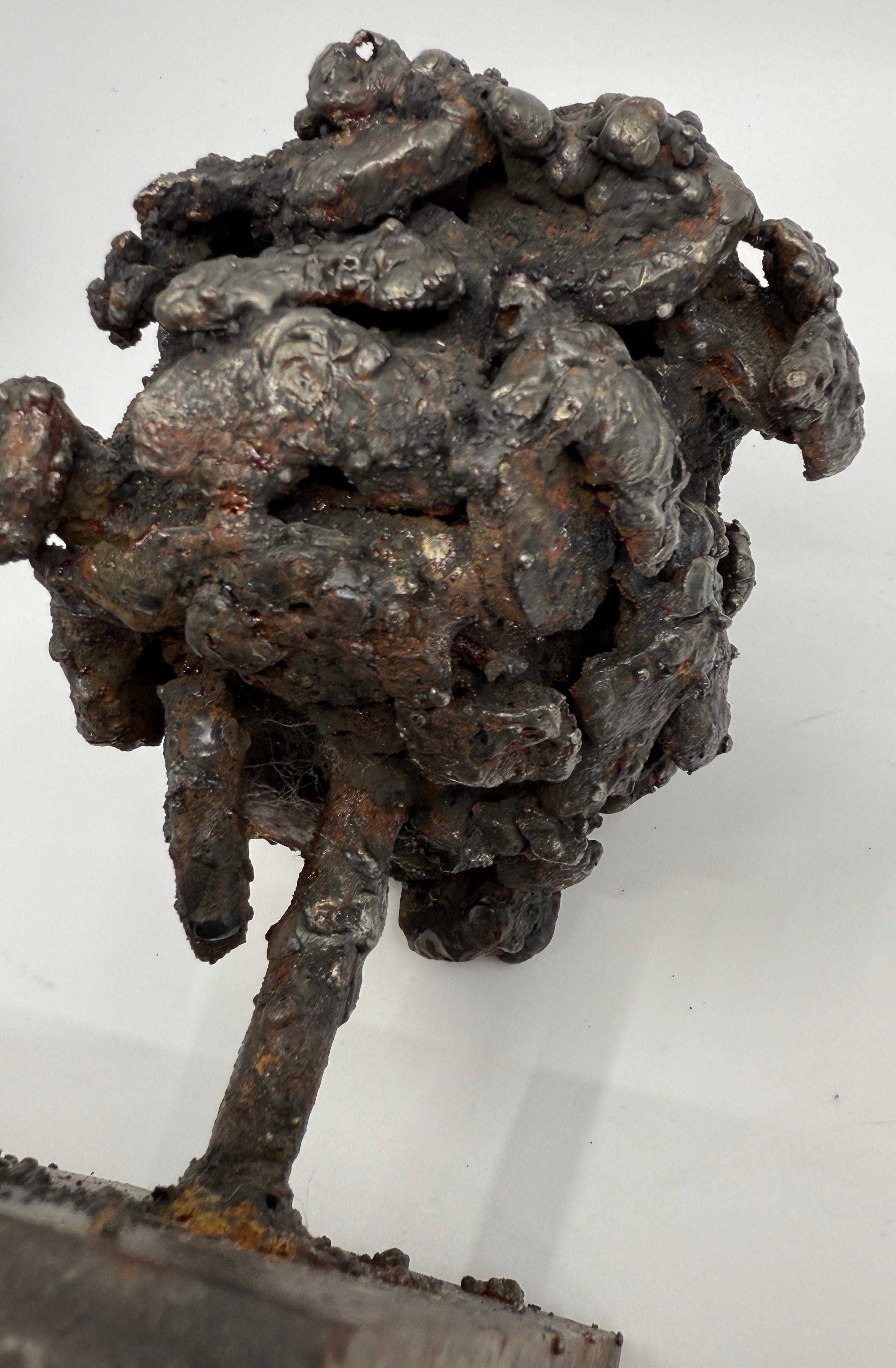 James Bearden Brutalist Sculptured Steel “Barnacle Box” For Sale 14