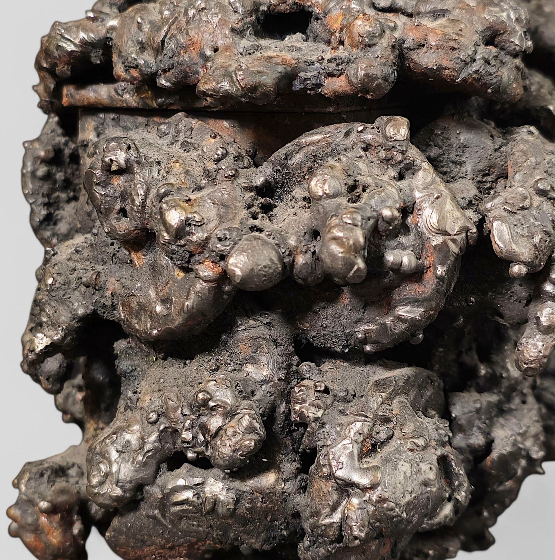 Hand-Crafted James Bearden Brutalist Sculptured Steel “Barnacle Box” For Sale