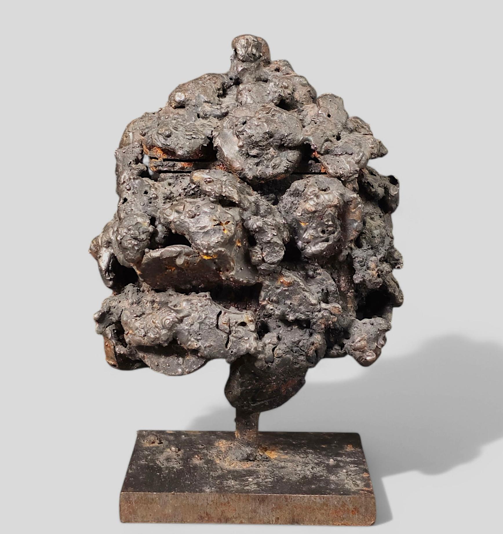 James Bearden Brutalist Sculptured Steel “Barnacle Box” In Good Condition For Sale In Palm Springs, CA