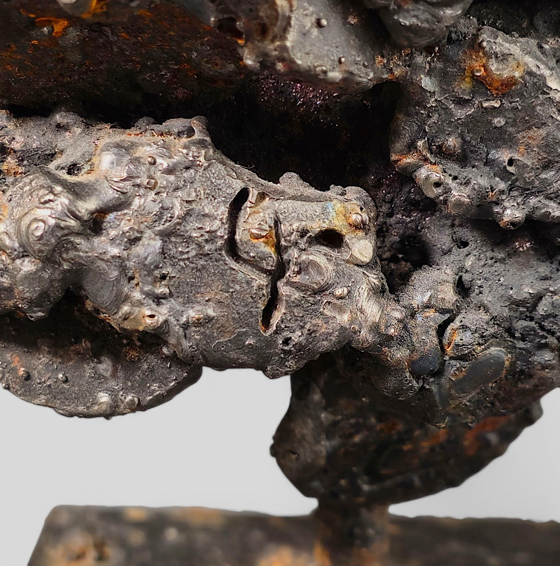 James Bearden Brutalist Sculptured Steel “Barnacle Box” For Sale 2