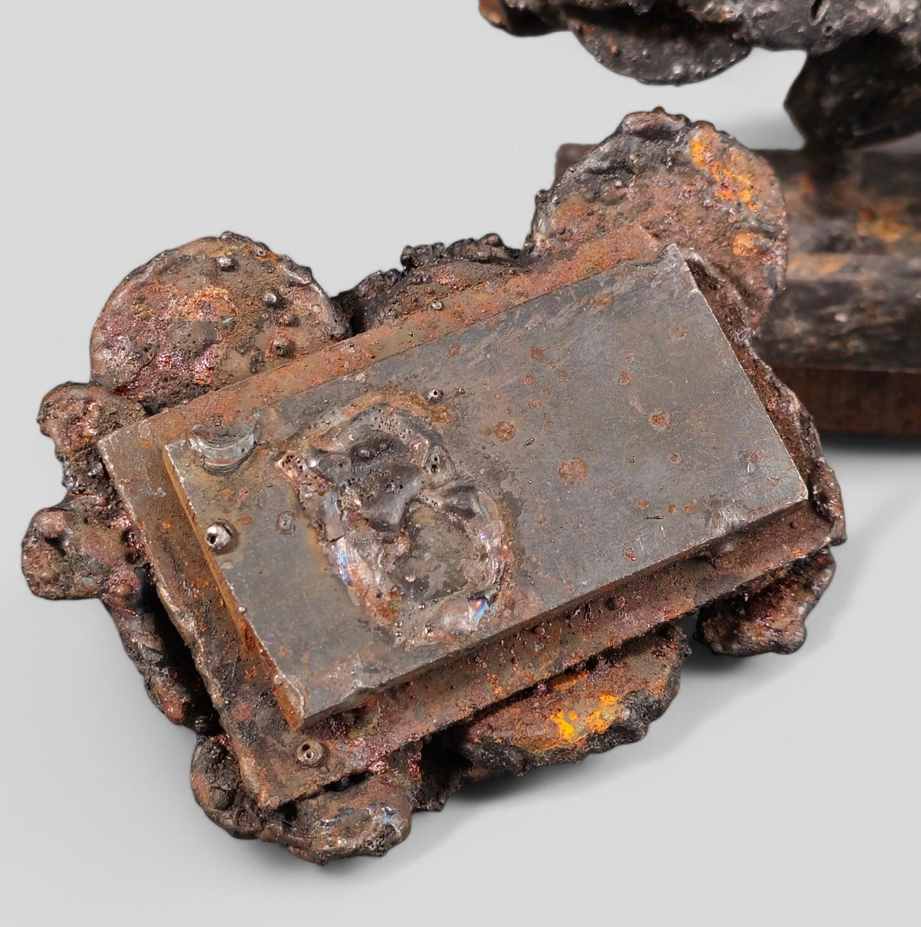 James Bearden Brutalist Sculptured Steel “Barnacle Box” For Sale 3