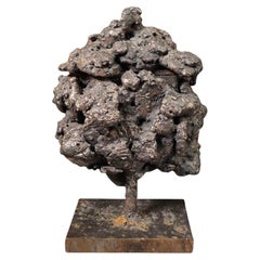 James Bearden scultura brutalista in acciaio "Barnacle Box"