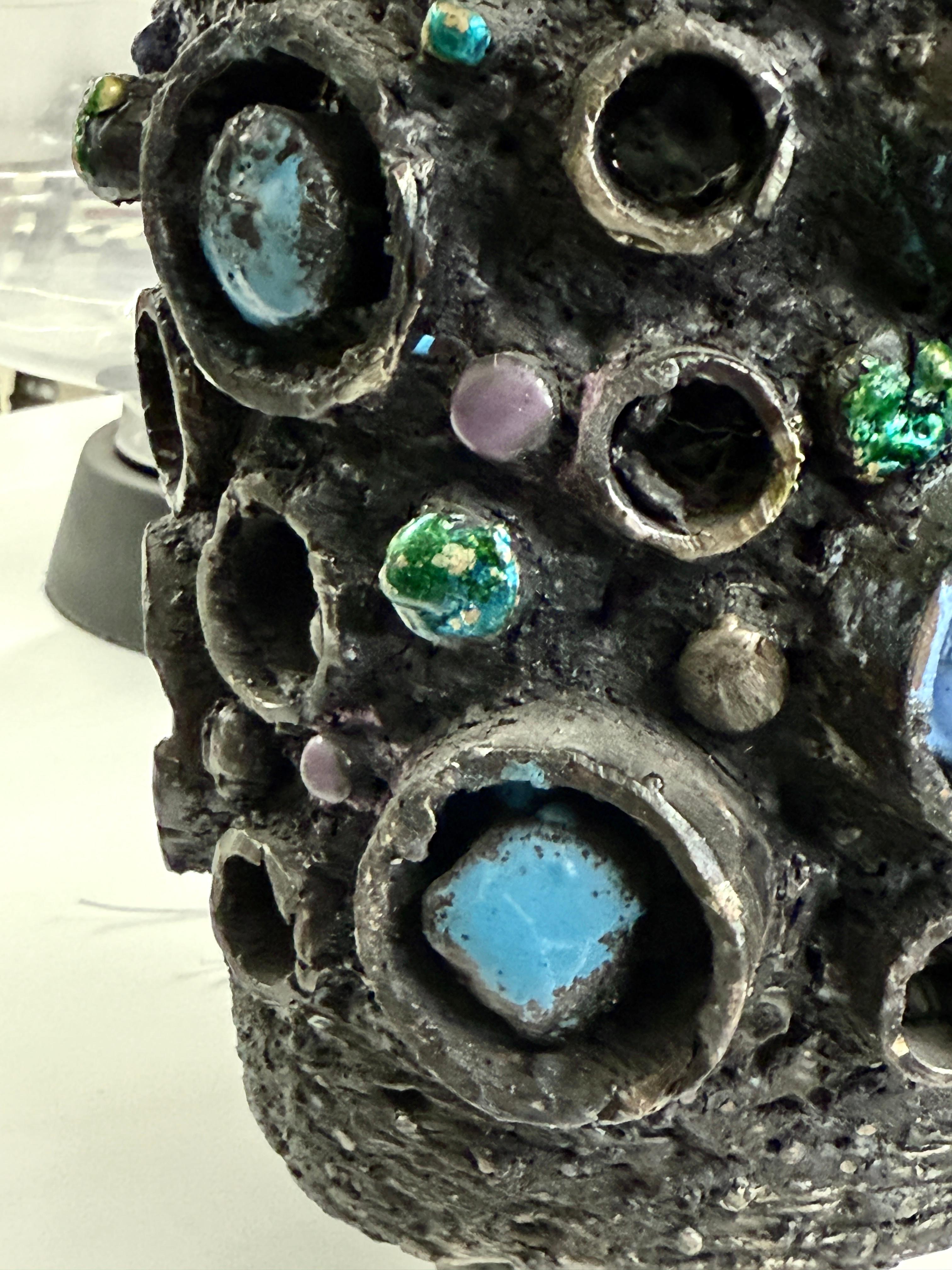 XXIe siècle et contemporain James Bearden Vaisseau-sculpture brutaliste en acier et émail en vente