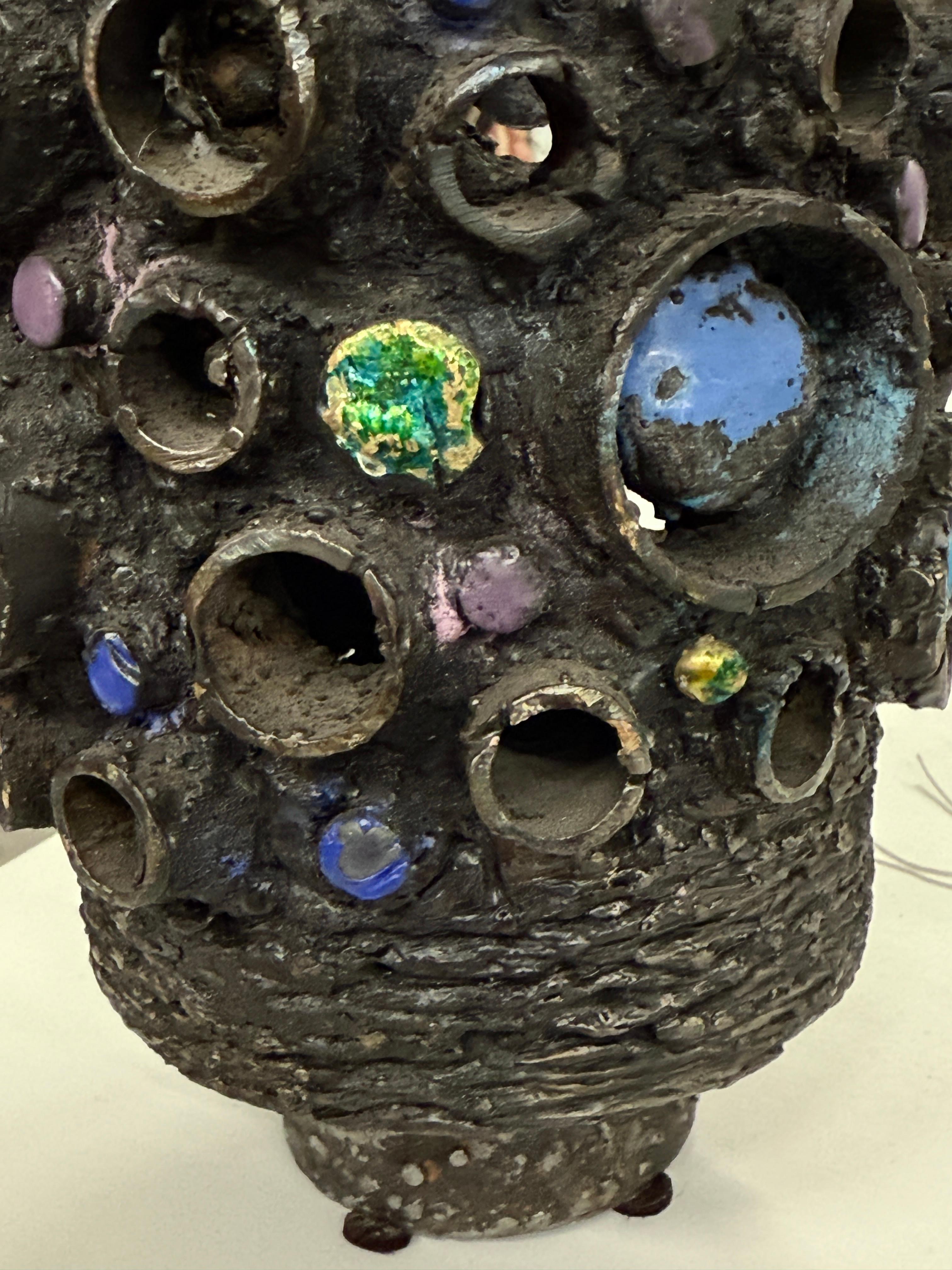James Bearden Vaisseau-sculpture brutaliste en acier et émail en vente 1
