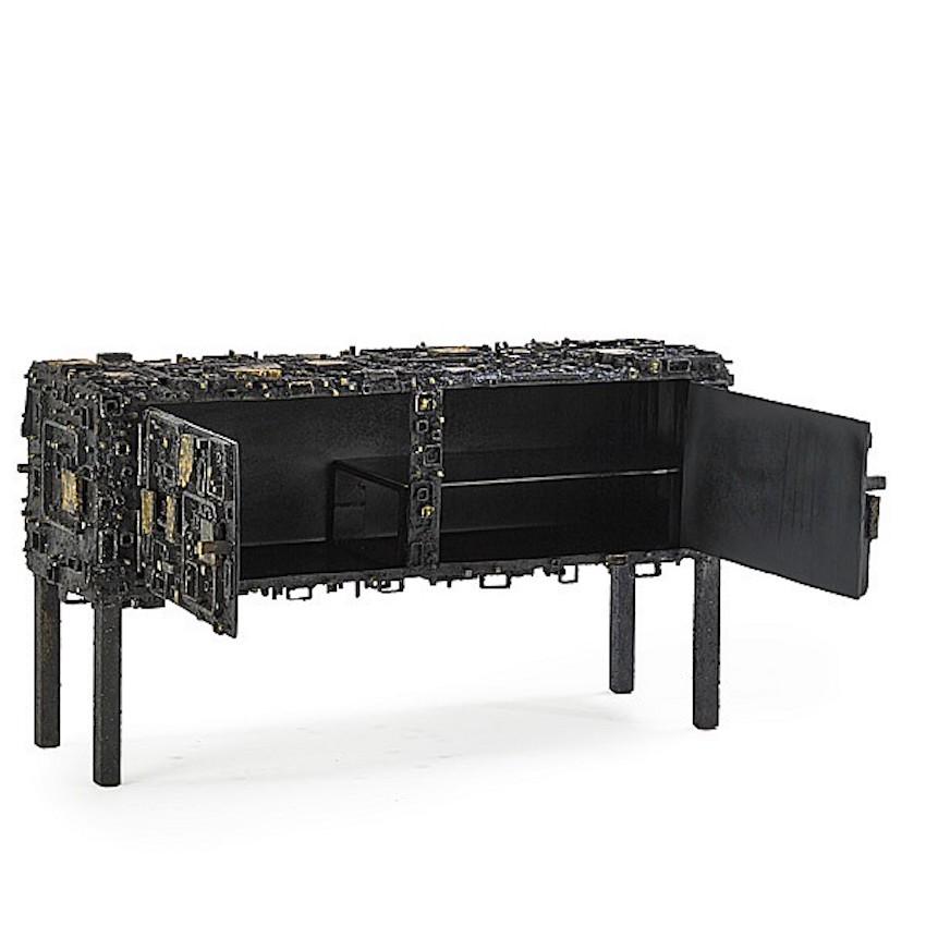 Brutalist James Bearden Capsule Cabinet, Cathedral Series, 2013 For Sale