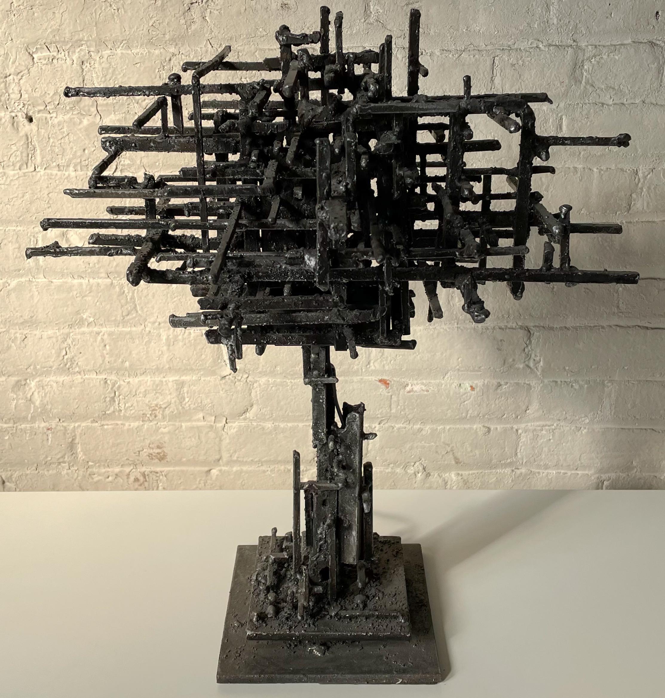 Brutalist James Bearden Cathedral Series Lamp For Sale