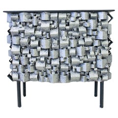 James Bearden Faceted Steel Console