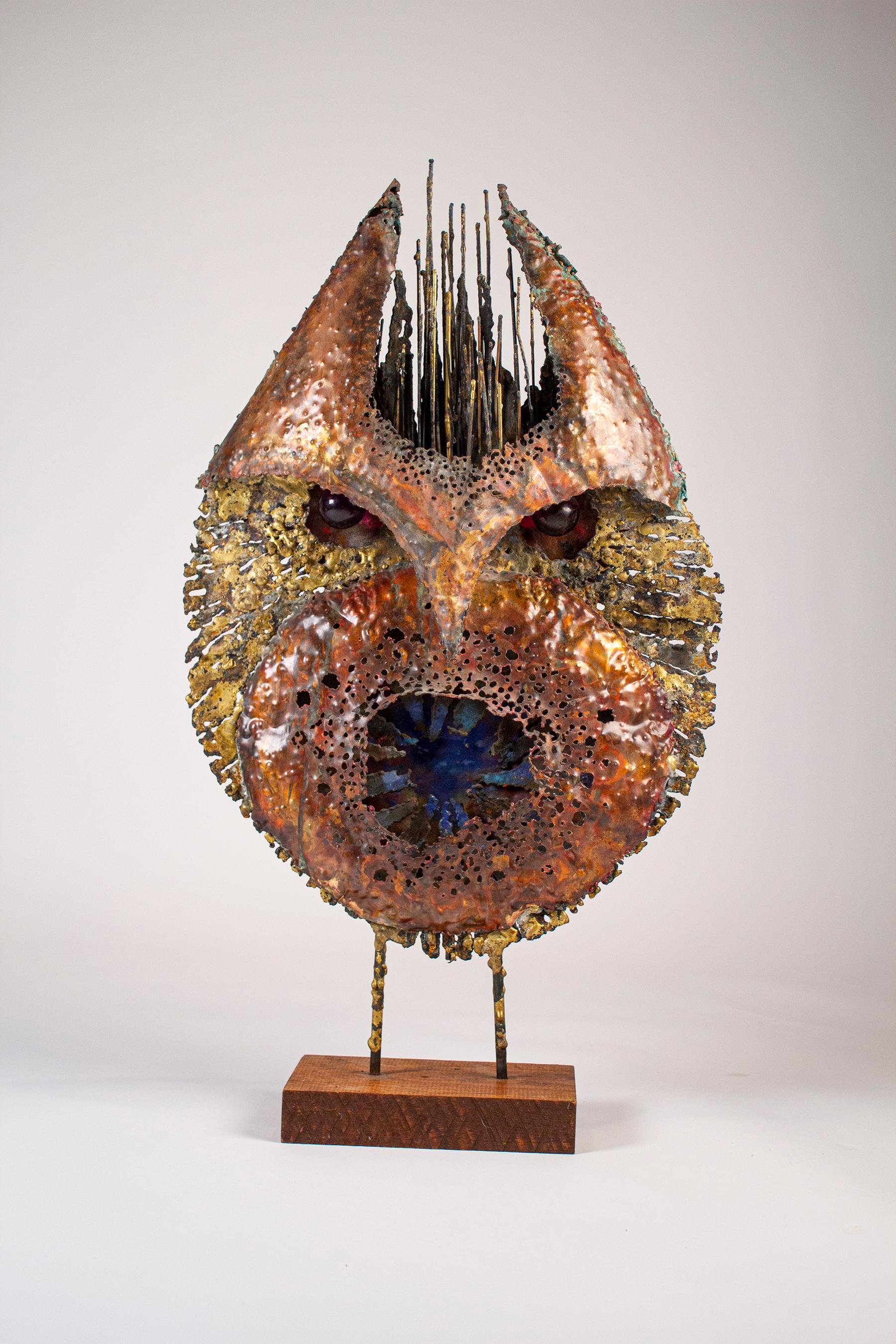 James Bearden Large Scale Brutalist Owl Sculpture from His 