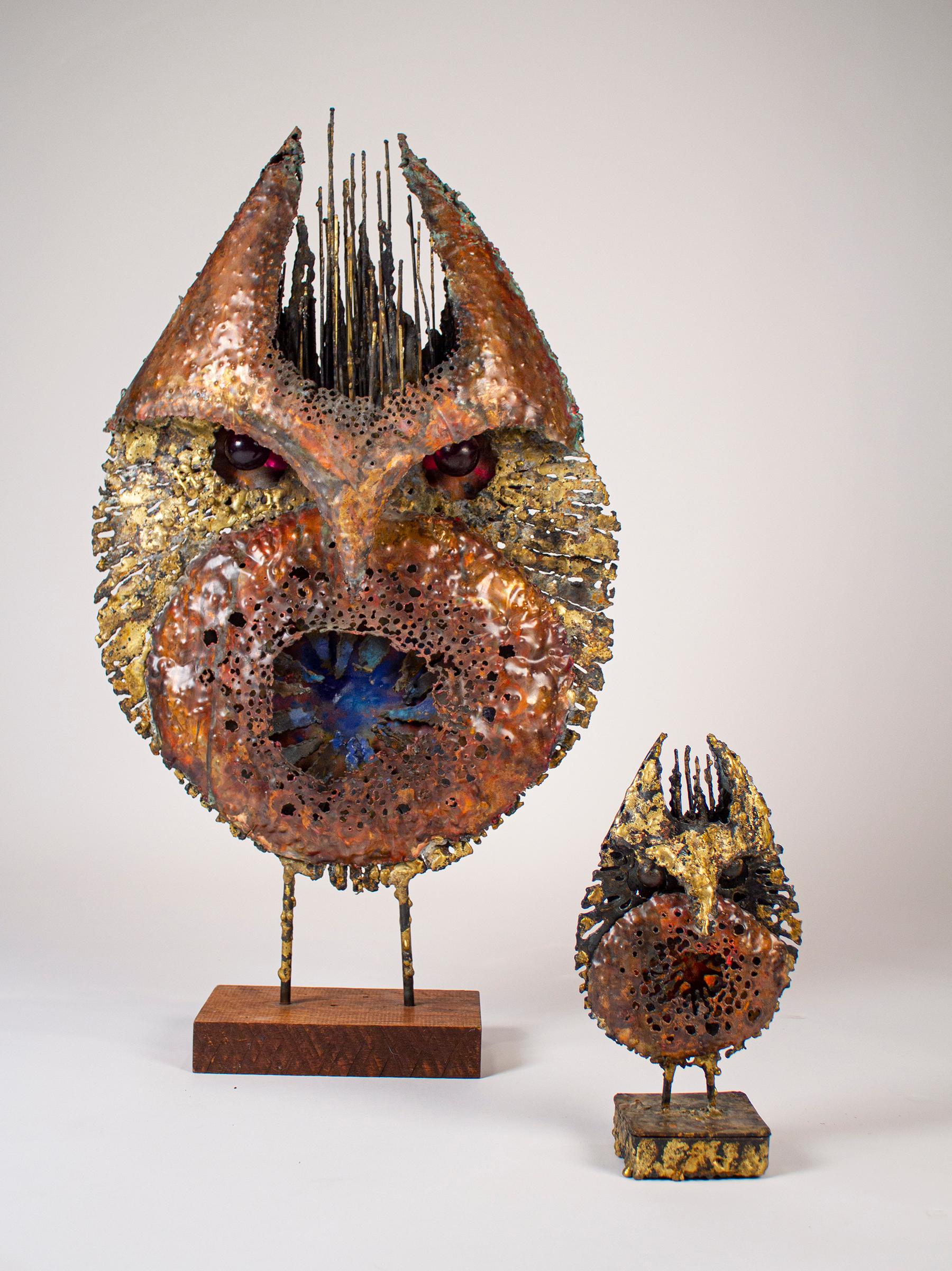 James Bearden Large Scale Brutalist Owl Sculpture from His 