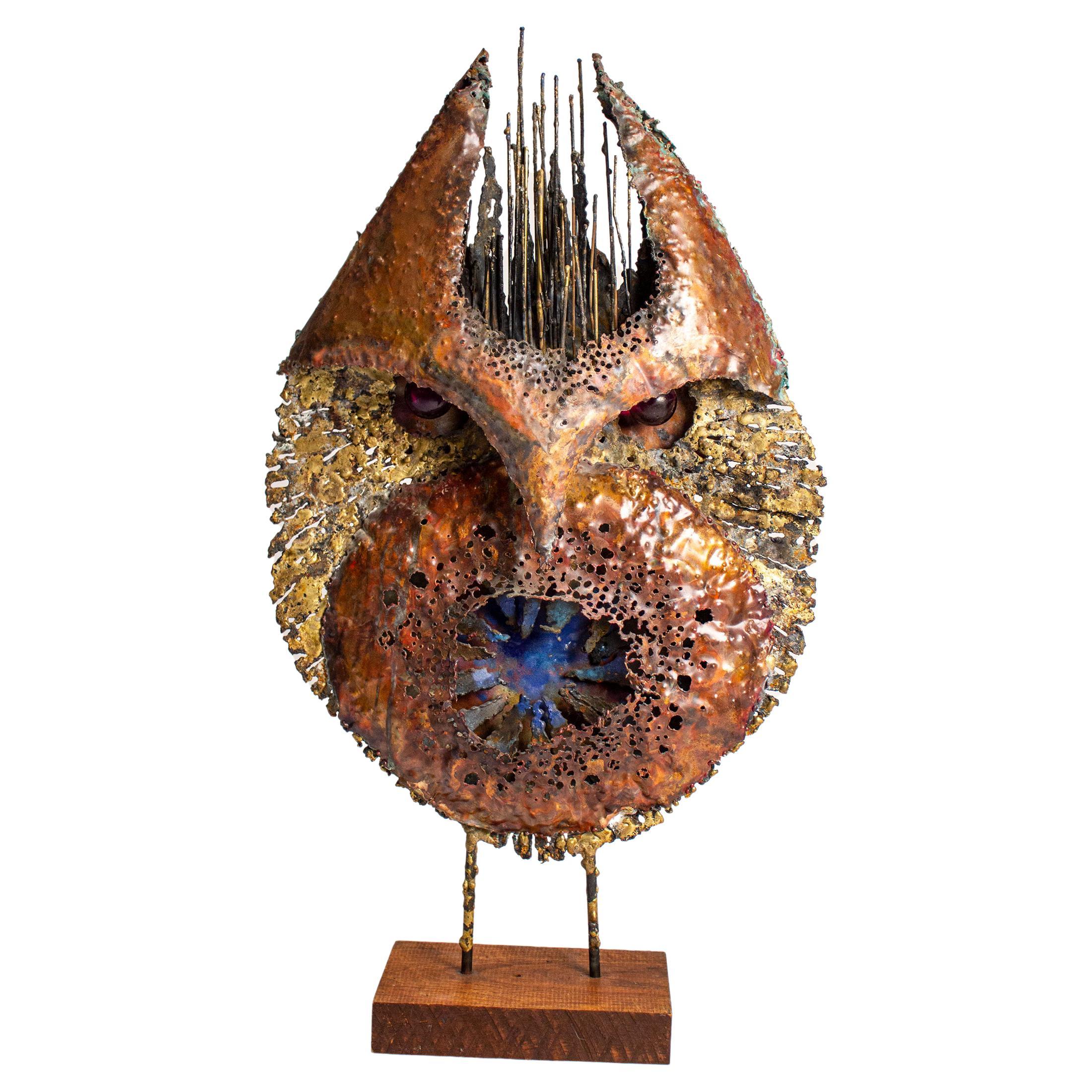 James Bearden Large Scale Brutalist Owl Sculpture from His "Animal Series"