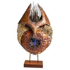 James Bearden Large Scale Brutalist Owl Sculpture from His "Animal Series"