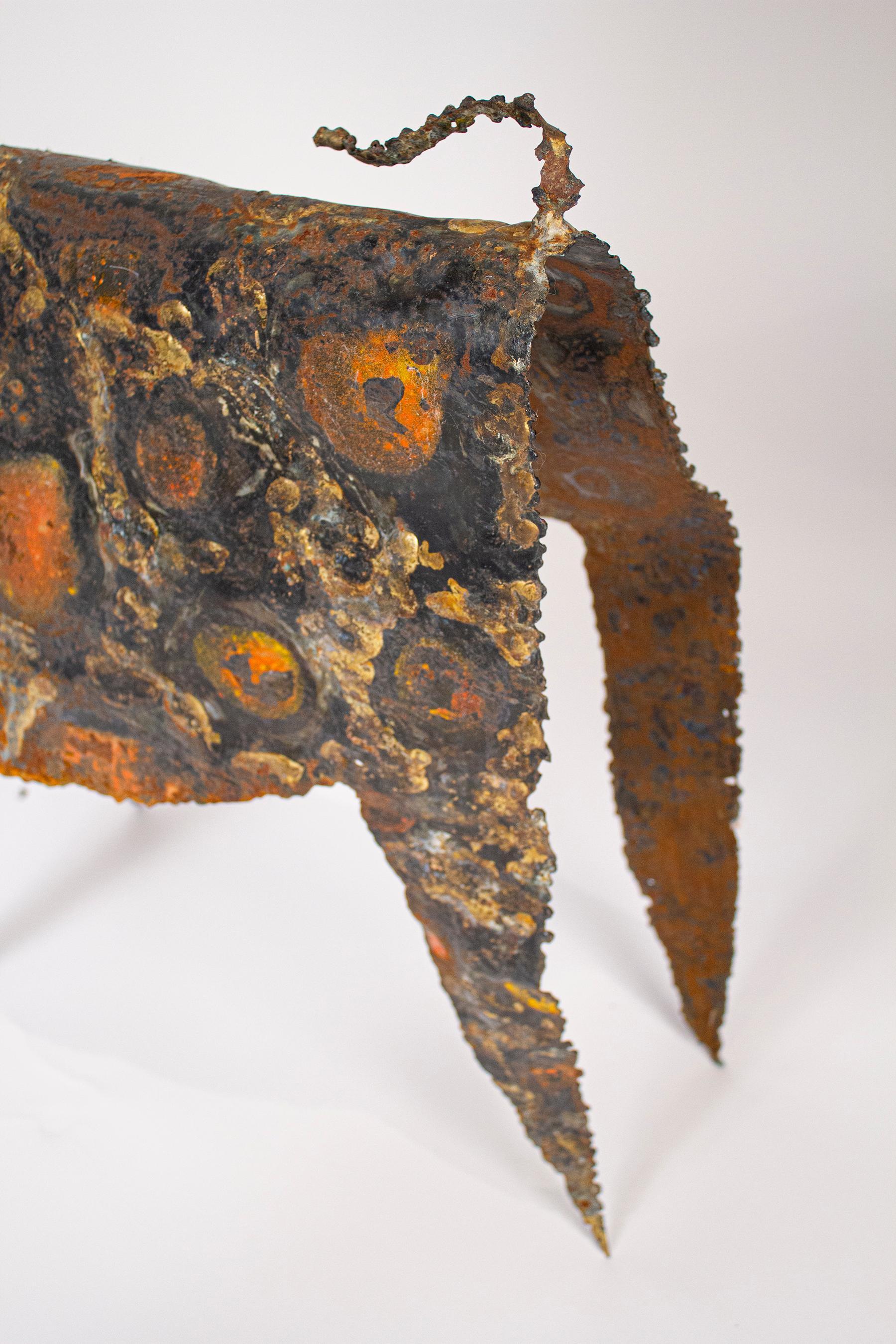 James Bearden Trio de sculptures de girafes brutalistes 