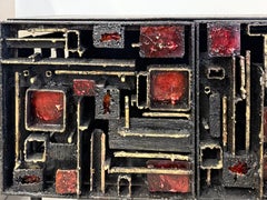 James Bearden Steel, Enamel and Bronze Cabinet