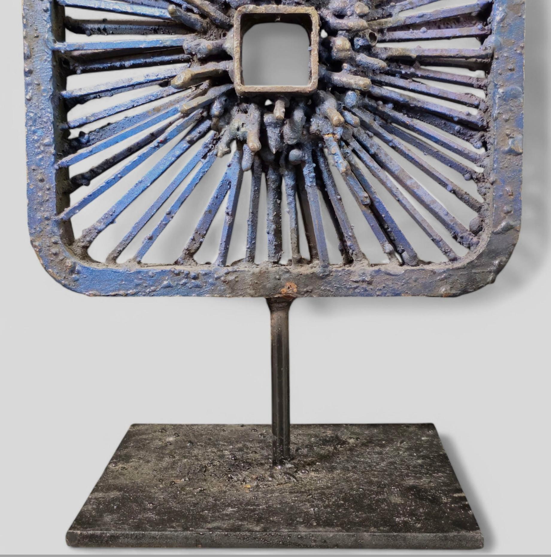 American James Bearden Torch Cut Steel Brutalist Sculpture For Sale