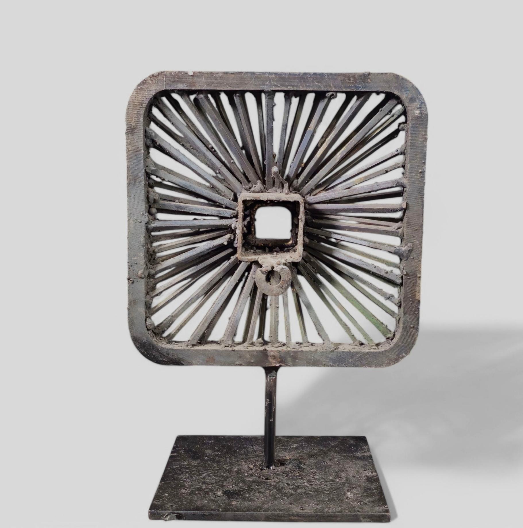 Contemporary James Bearden Torch Cut Steel Brutalist Sculpture For Sale