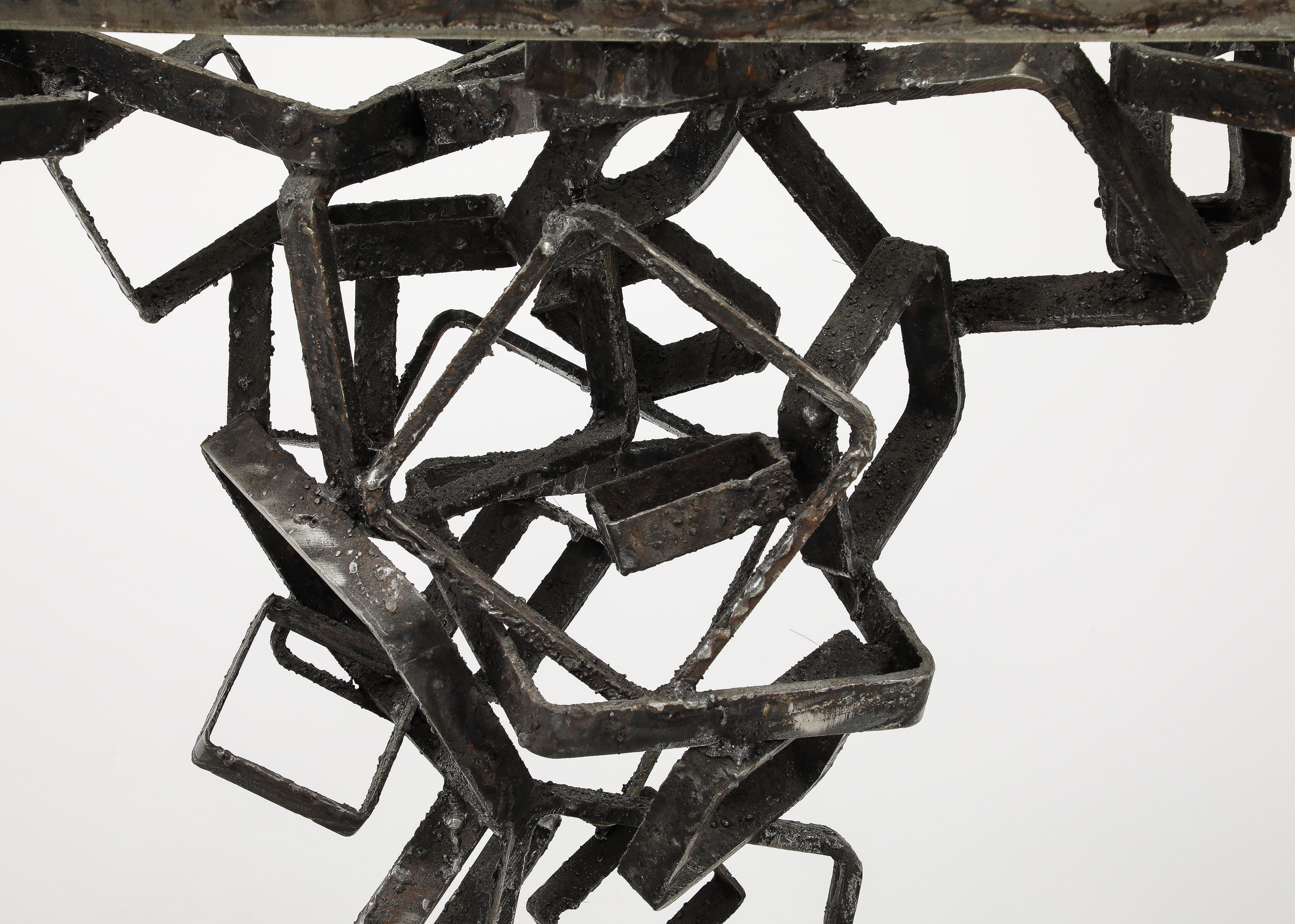 James Bearden Welded Steel Brutalist Console For Sale 6