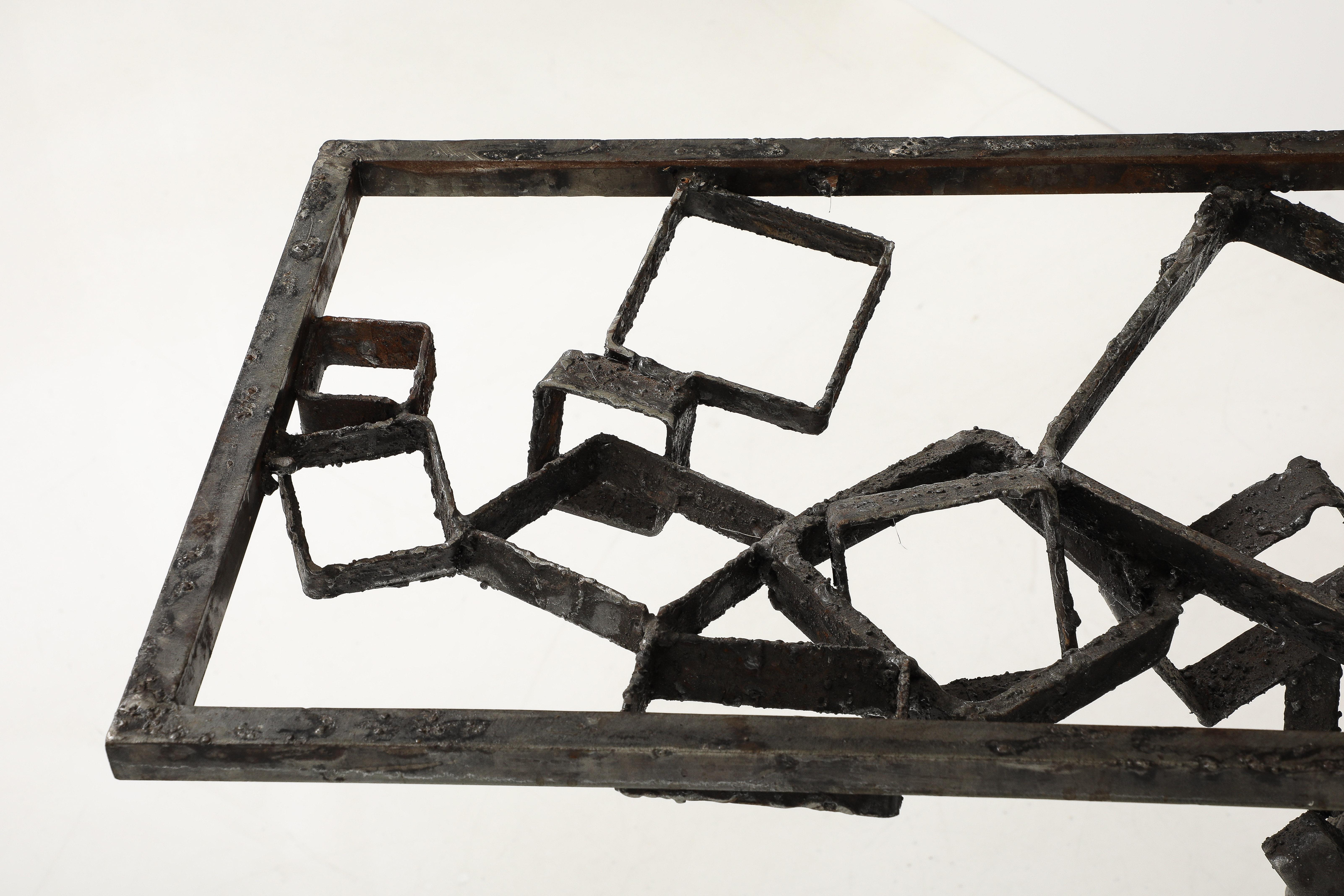 James Bearden Welded Steel Brutalist Console For Sale 5