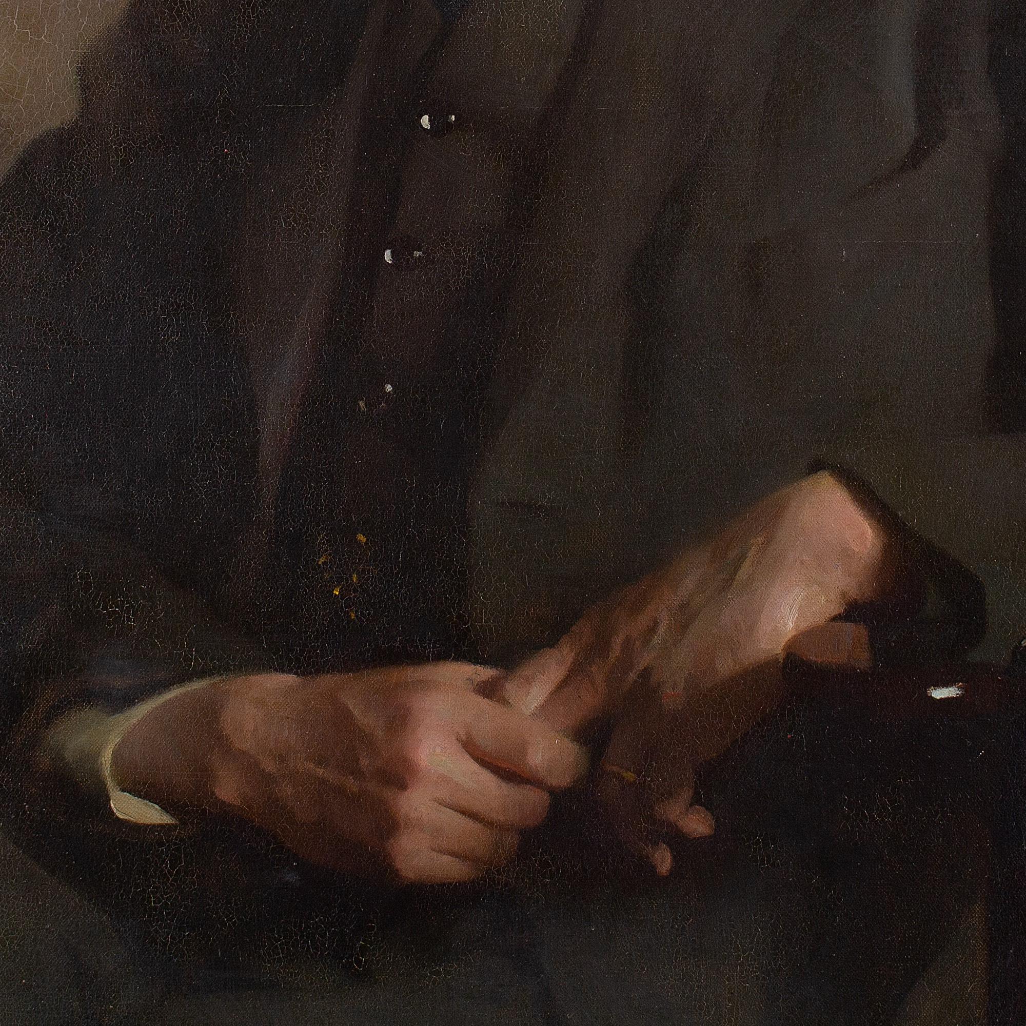 James Bell Anderson RSA, Portrait Of A Seated Gentleman, Oil Painting 6