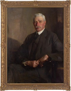 James Bell Anderson RSA, Porträt eines sitzenden Gentleman, Ölgemälde