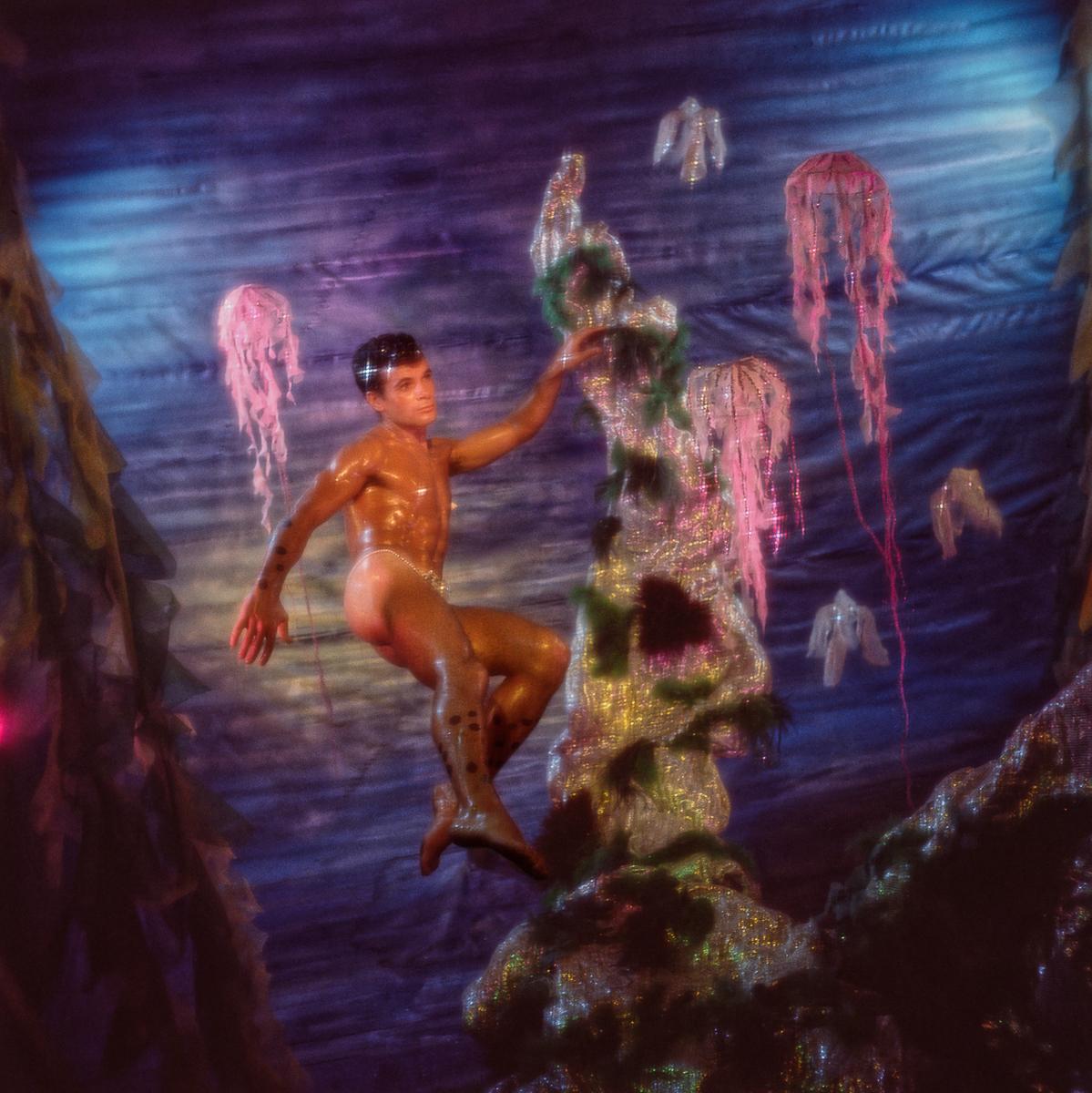 Underwater with Jellyfish - Photograph by James Bidgood