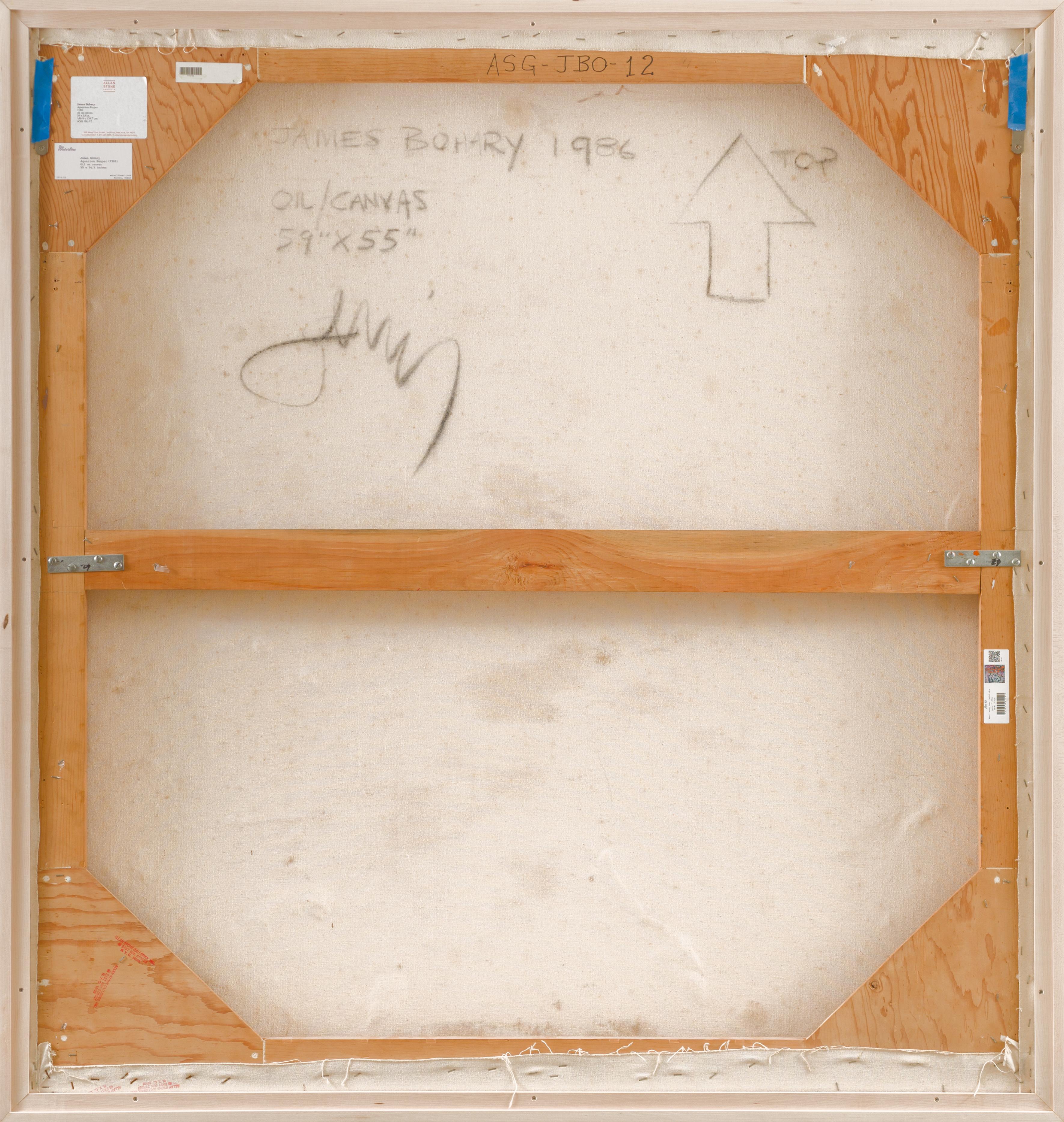 Aquarium Keeper - Brown Abstract Painting by James Bohary