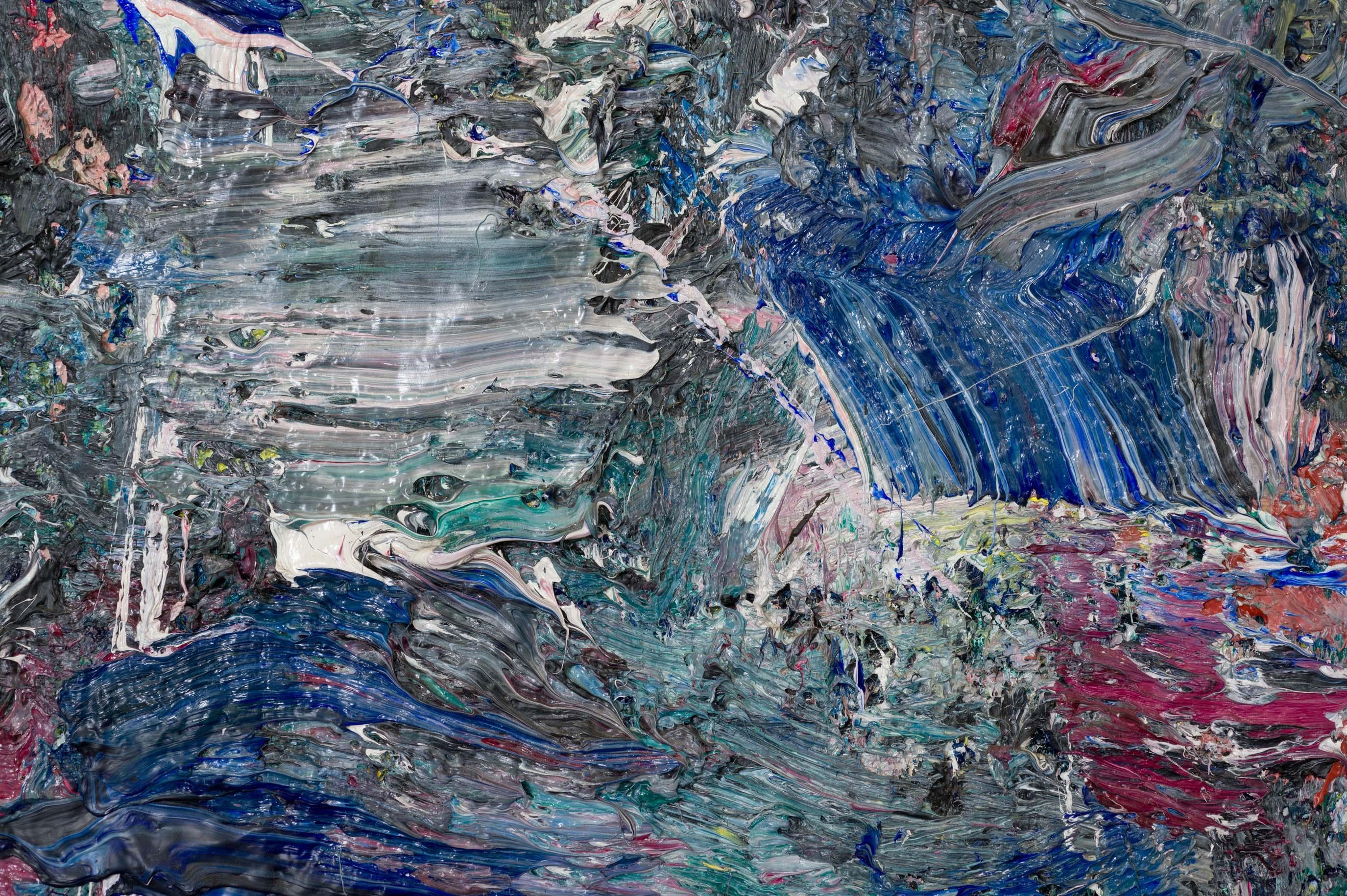 Senna Montagna Giardino Noe - Abstract Painting Beige di James Bohary