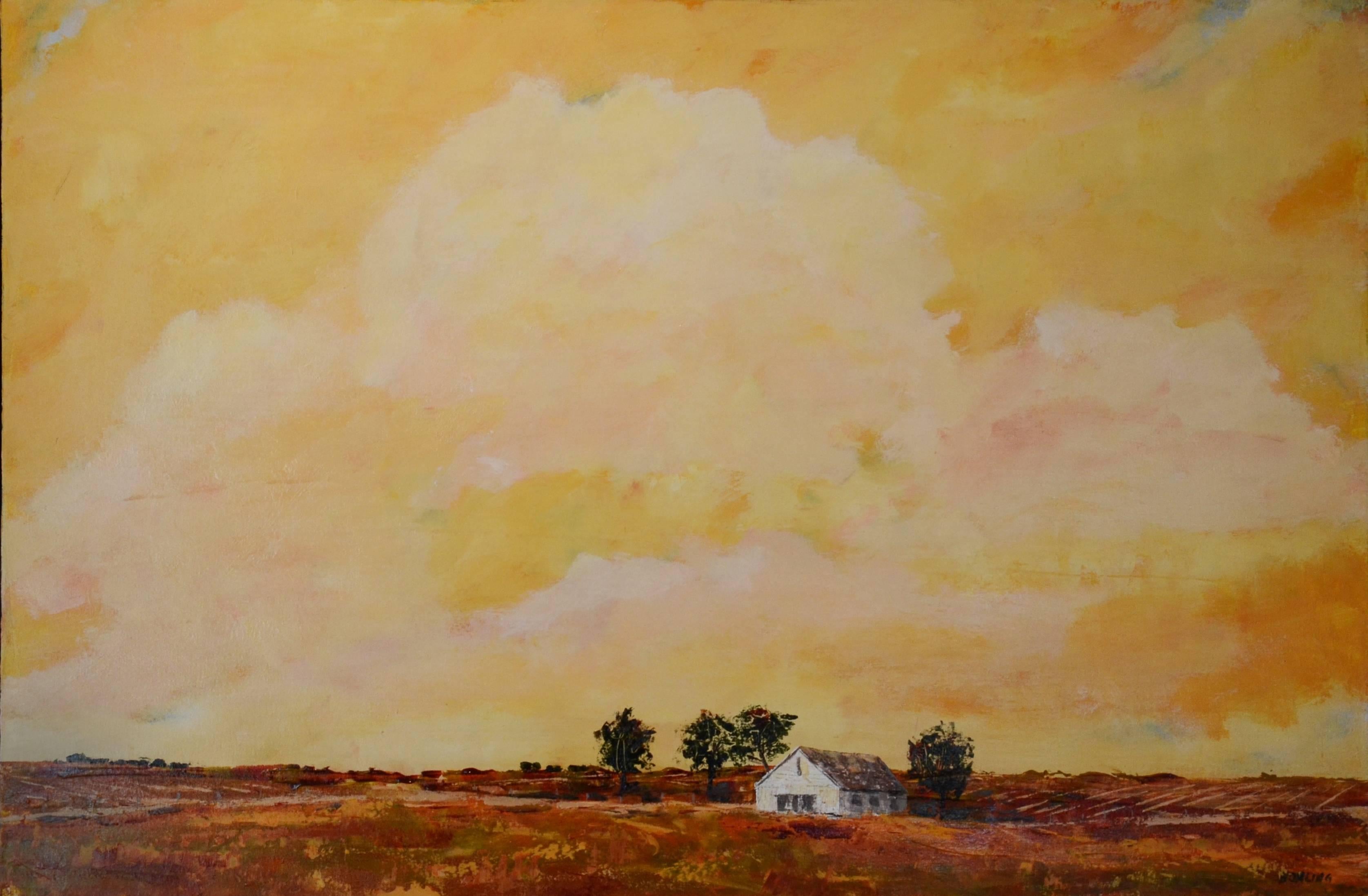 James Bohling Landscape Painting - Caution: Yellow Sky