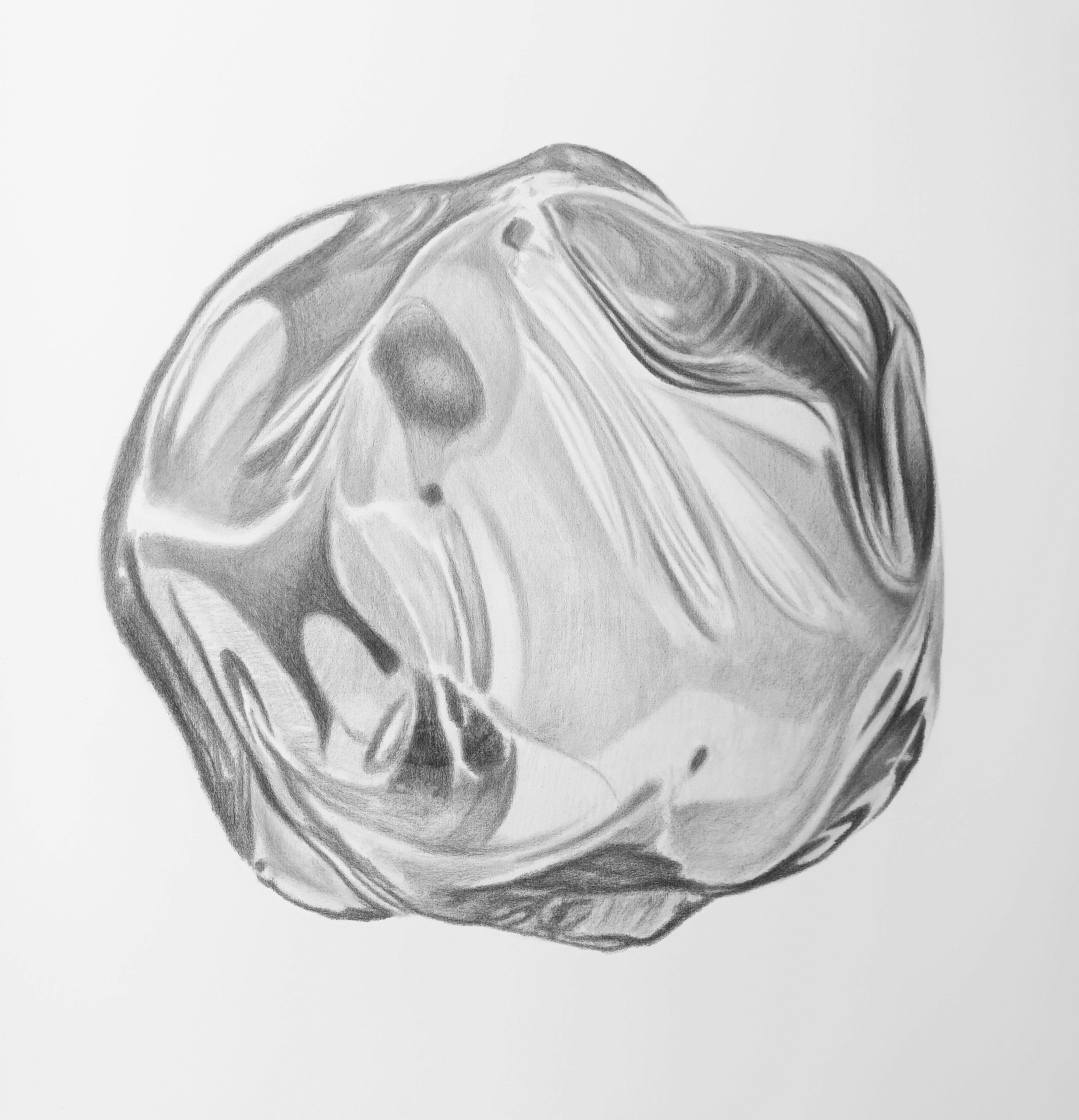 Abstract Painting de James Bonachea Guerra - Bola líquida. Pintura abstracta De la serie El cielo de Platón