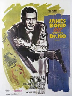 James Bond 007 Against Doctor No Sean Connery Original Vintage Poster