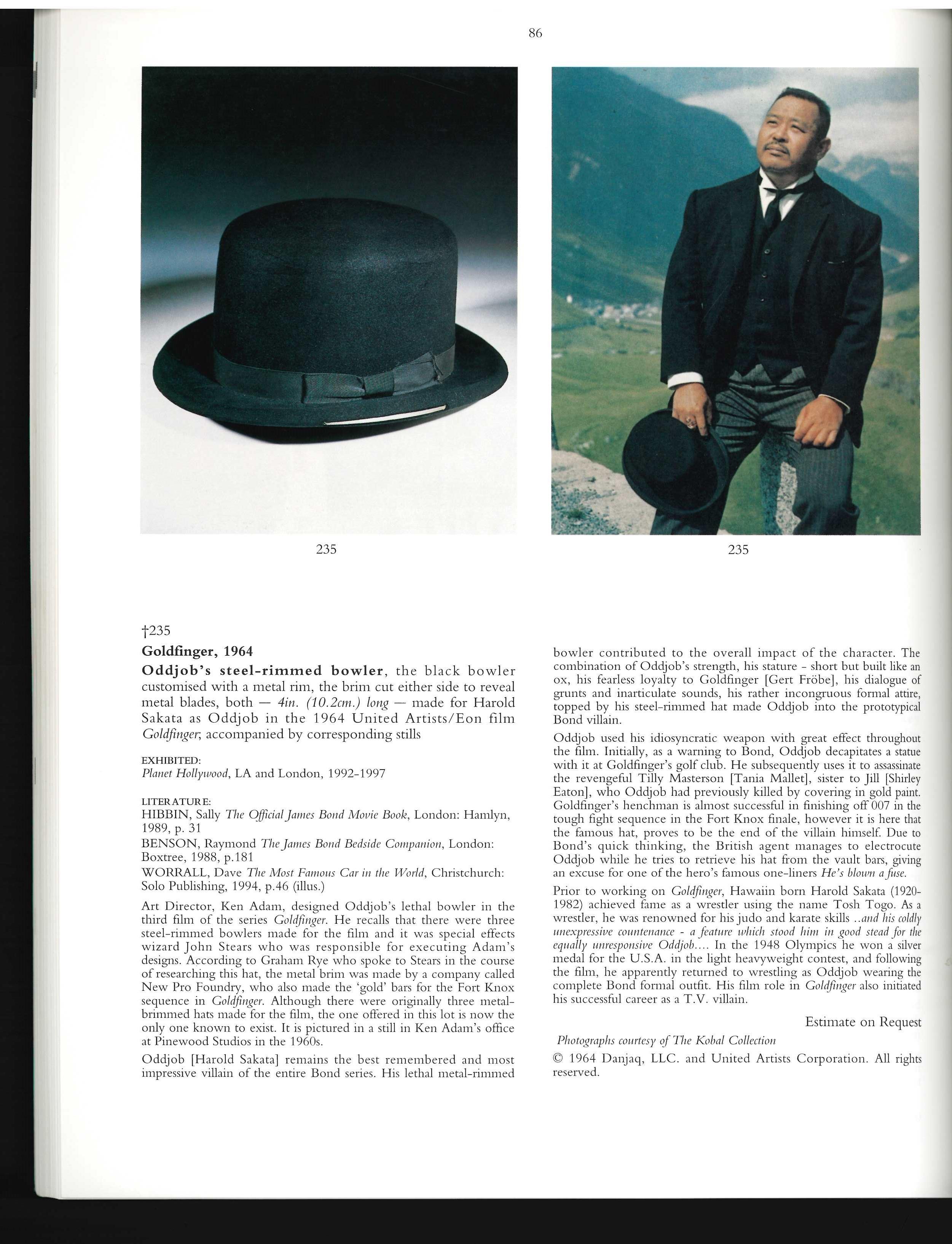 James Bond 007, Catalogue de vente Christies de septembre 1998 (livre) en vente 2