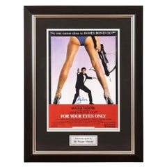Affiche de James Bond 007  For Your Eyes Only , signe par Roger Moore