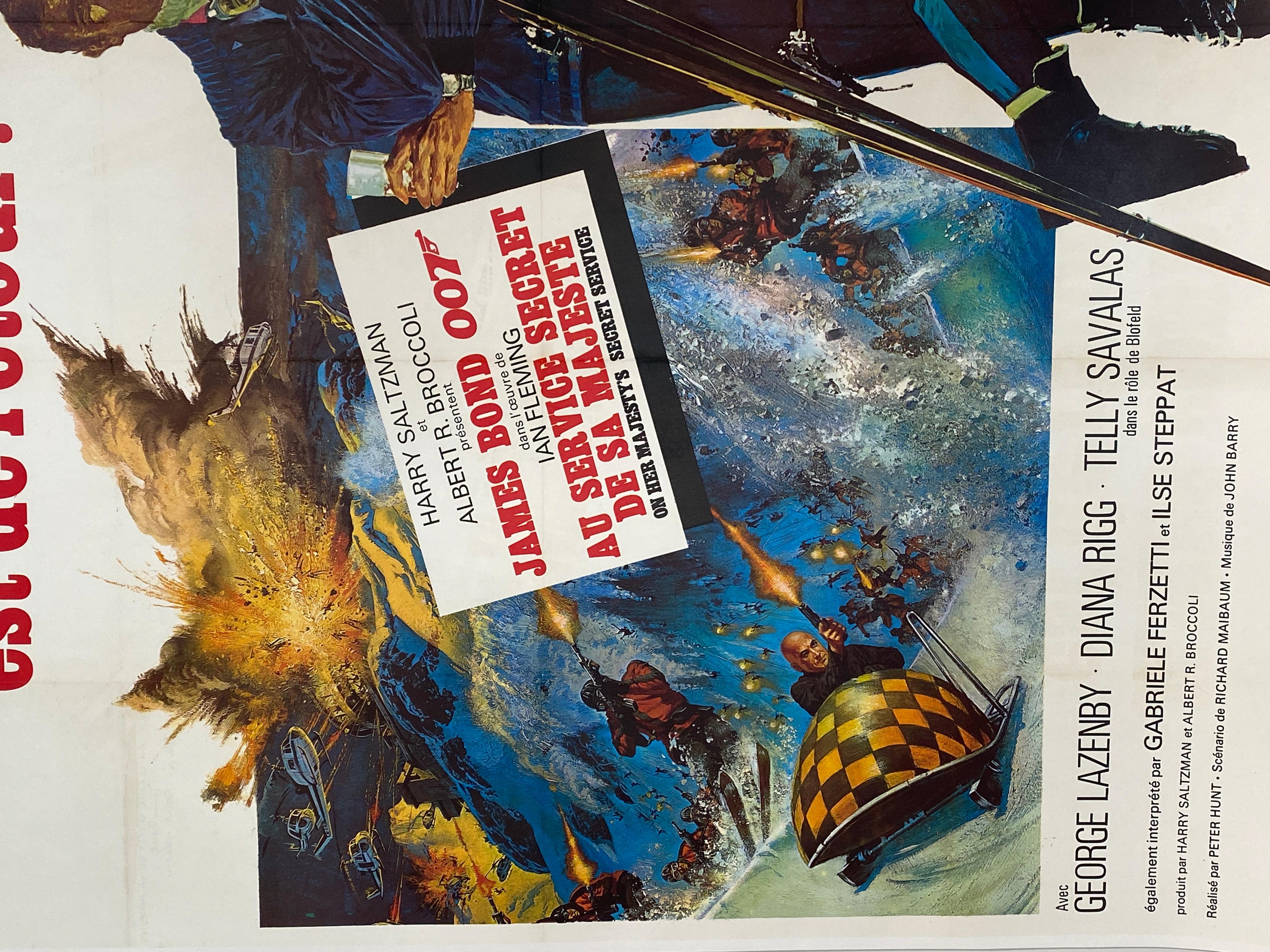 JAMES BOND 007 Cartel original francés de época, c. 1969 Francés en venta