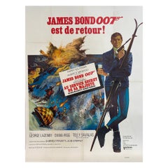 JAMES BOND 007 Original Vintage French Film Poster, c. 1969