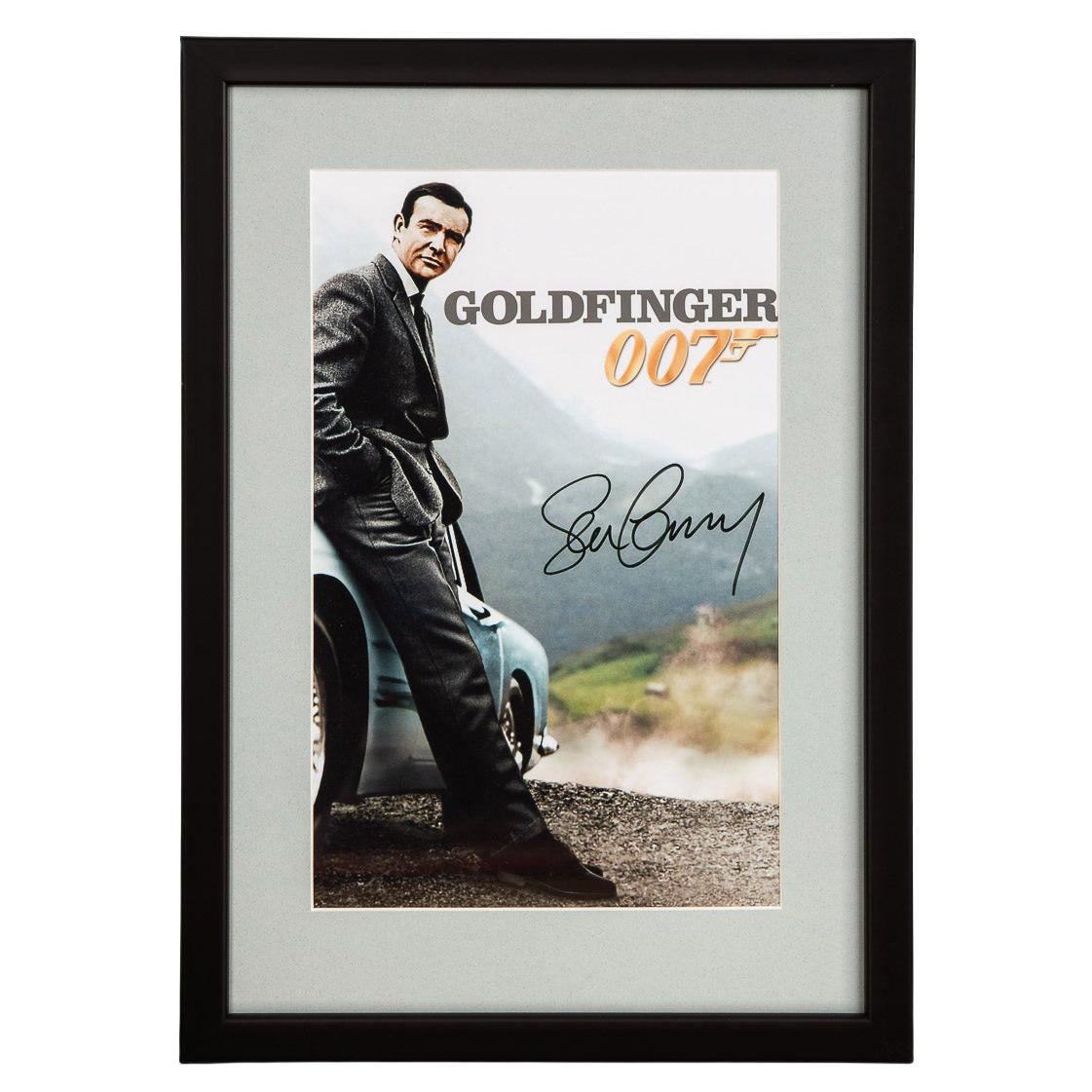 James Bond 007 Sean Connery Aston Martin Db5 Framed Photograph with Signature For Sale